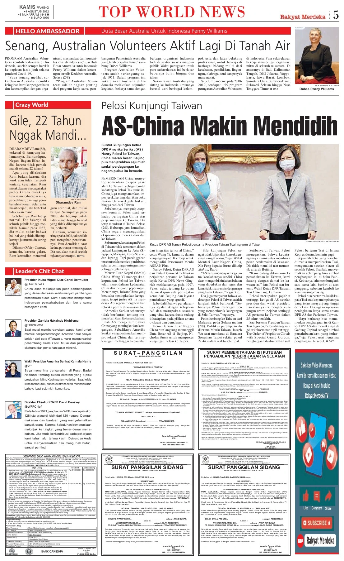 Rakyat Merdeka 4 Agustus 2022 - UMSIDALIB - Halaman 5 | PDF Online ...