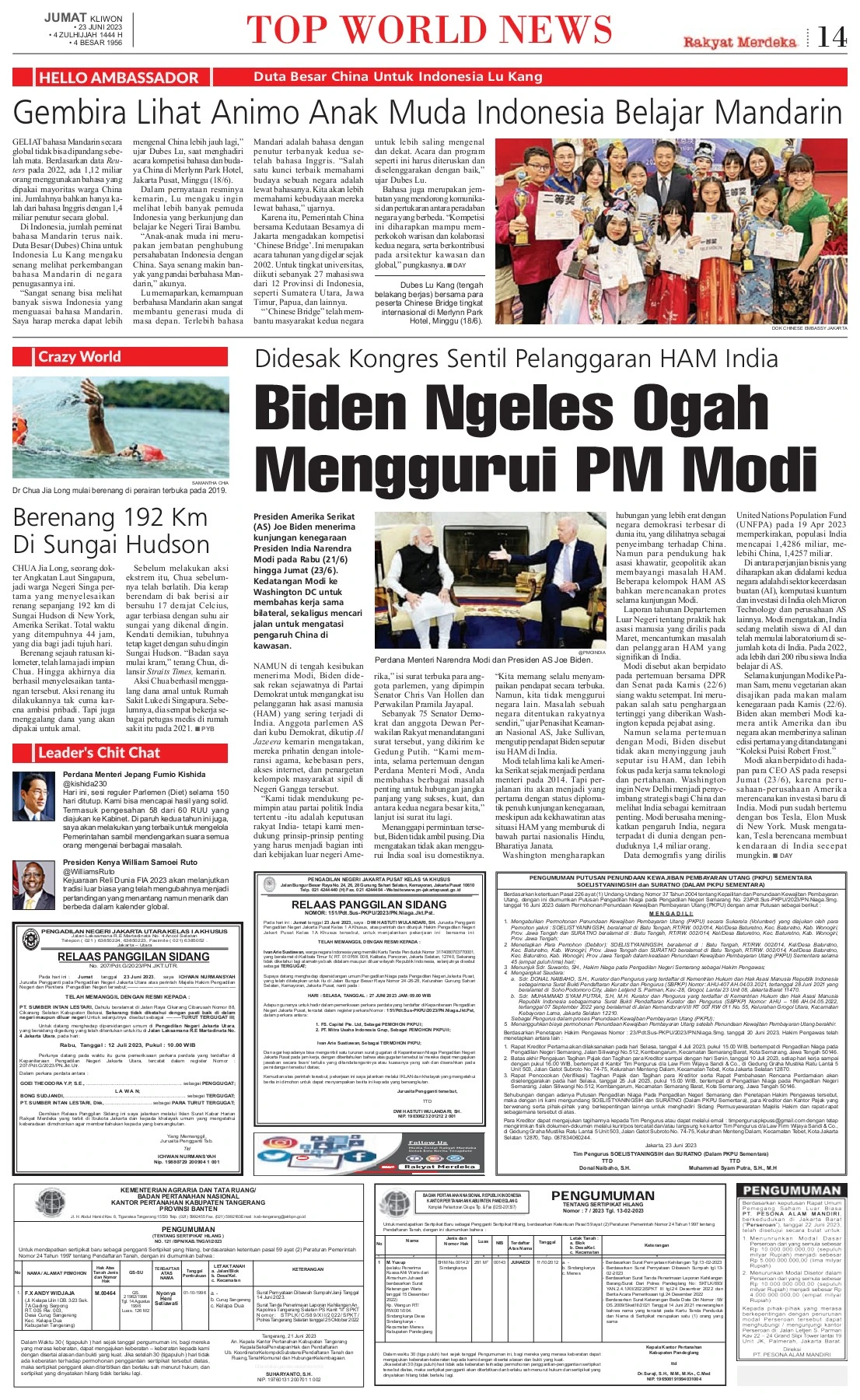 Rakyat Merdeka 23 Juni 2023 - UMSIDALIB - Page 14 | Flip PDF Online ...