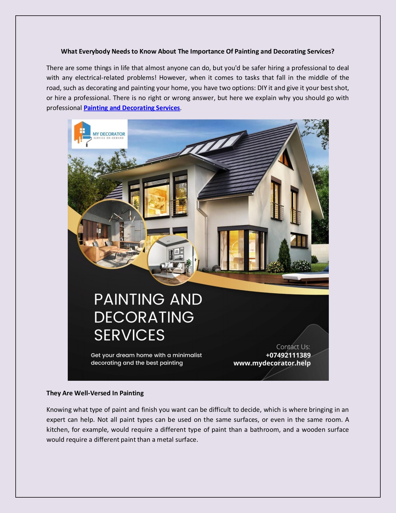 What Everybody Needs to Know About The Importance Of Painting and