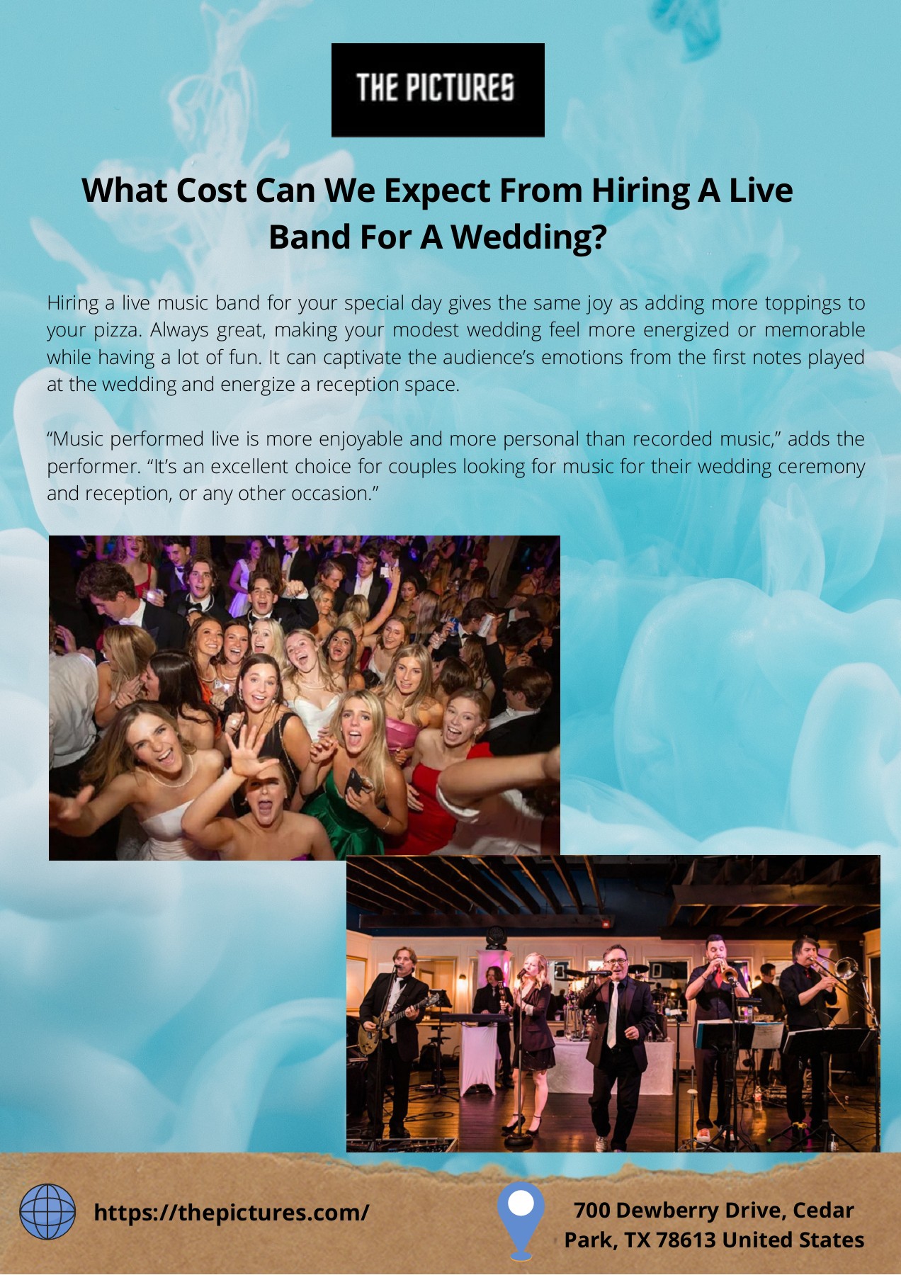 Band Prices For Weddings The Pictures Band The Pictures Band Page 1 3 Flip PDF Online