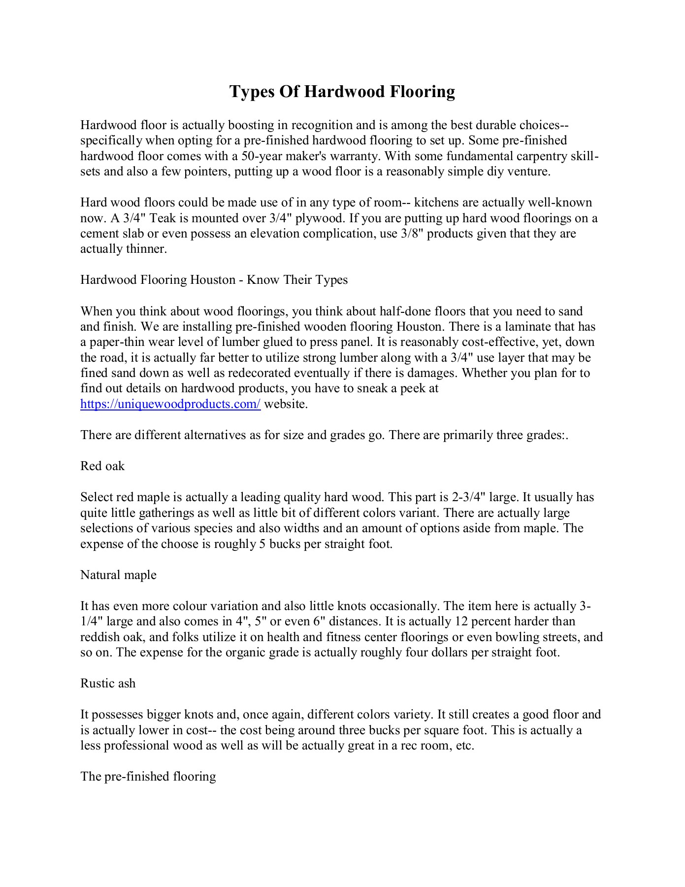 Types Of Hardwood Floor Covering perryburgess Page 1 2 Flip PDF