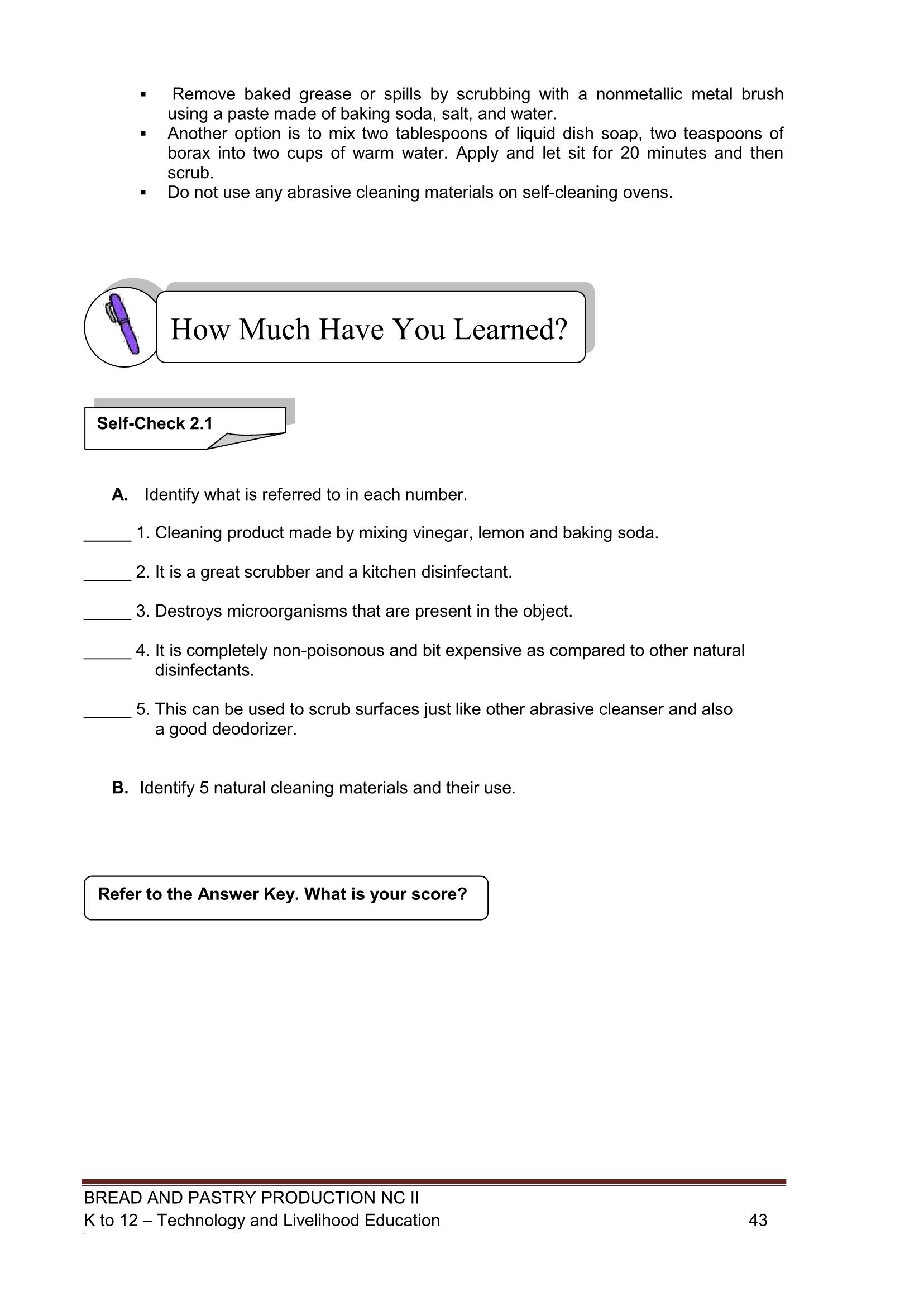 K TO 12 BREAD AND PASTRY LEARNING MODULE jcrencia Page 44 Flip