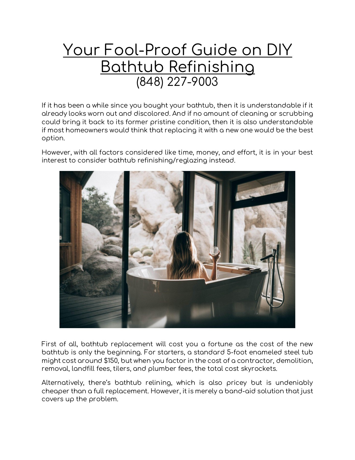 Your FoolProof Guide on DIY Bathtub Refinishing JW Toms River Tub