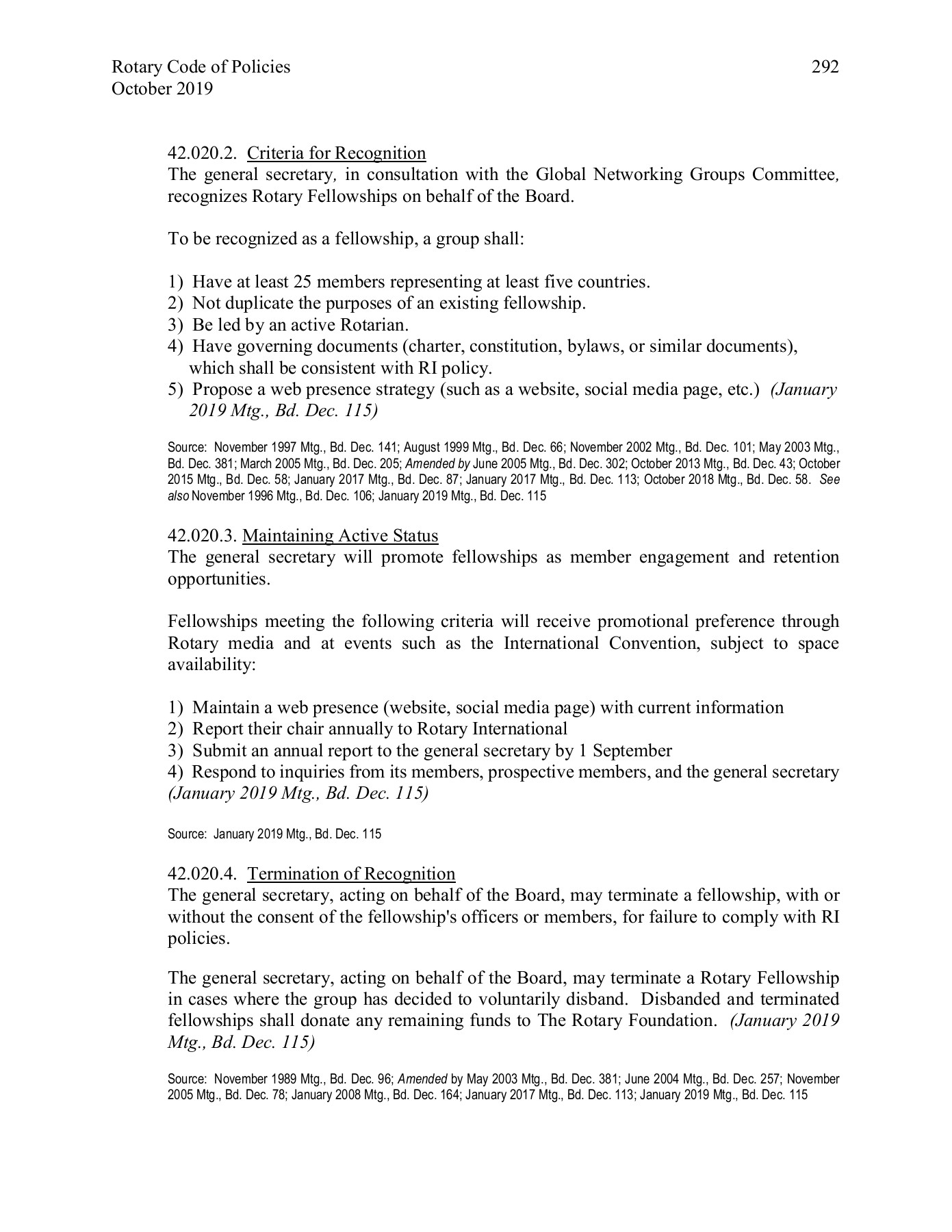 Rotary Code of Policies 2019 Dijital Rotary Kampüsü Kütüphanesi