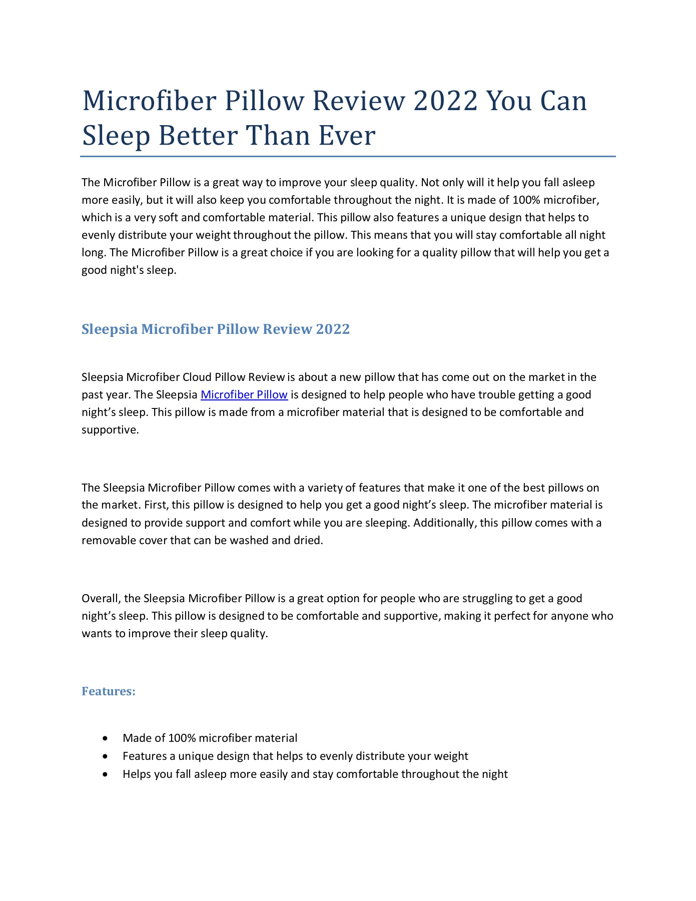 Microfiber Pillow Review 2022 You Can Sleep Better Than Ever Justin