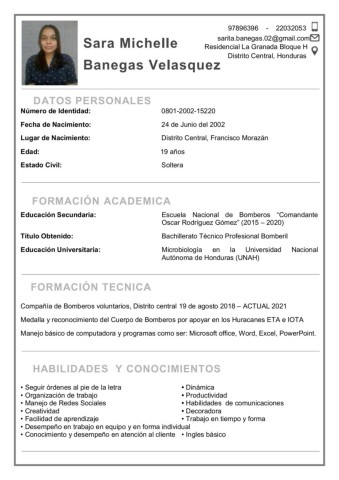 CurrículumVitaeSaraBanegas