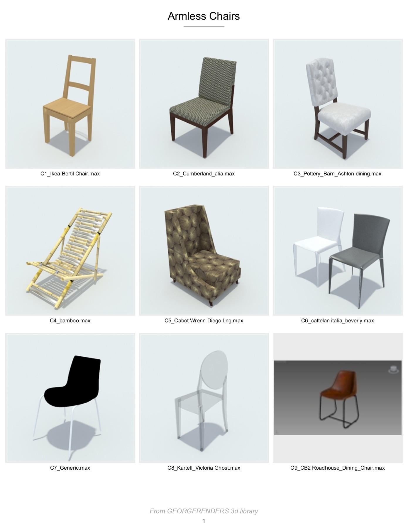 Armless Chairs Asset Library Page 1 6 Flip PDF Online PubHTML5