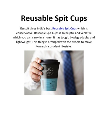 Reusable Spit Cups