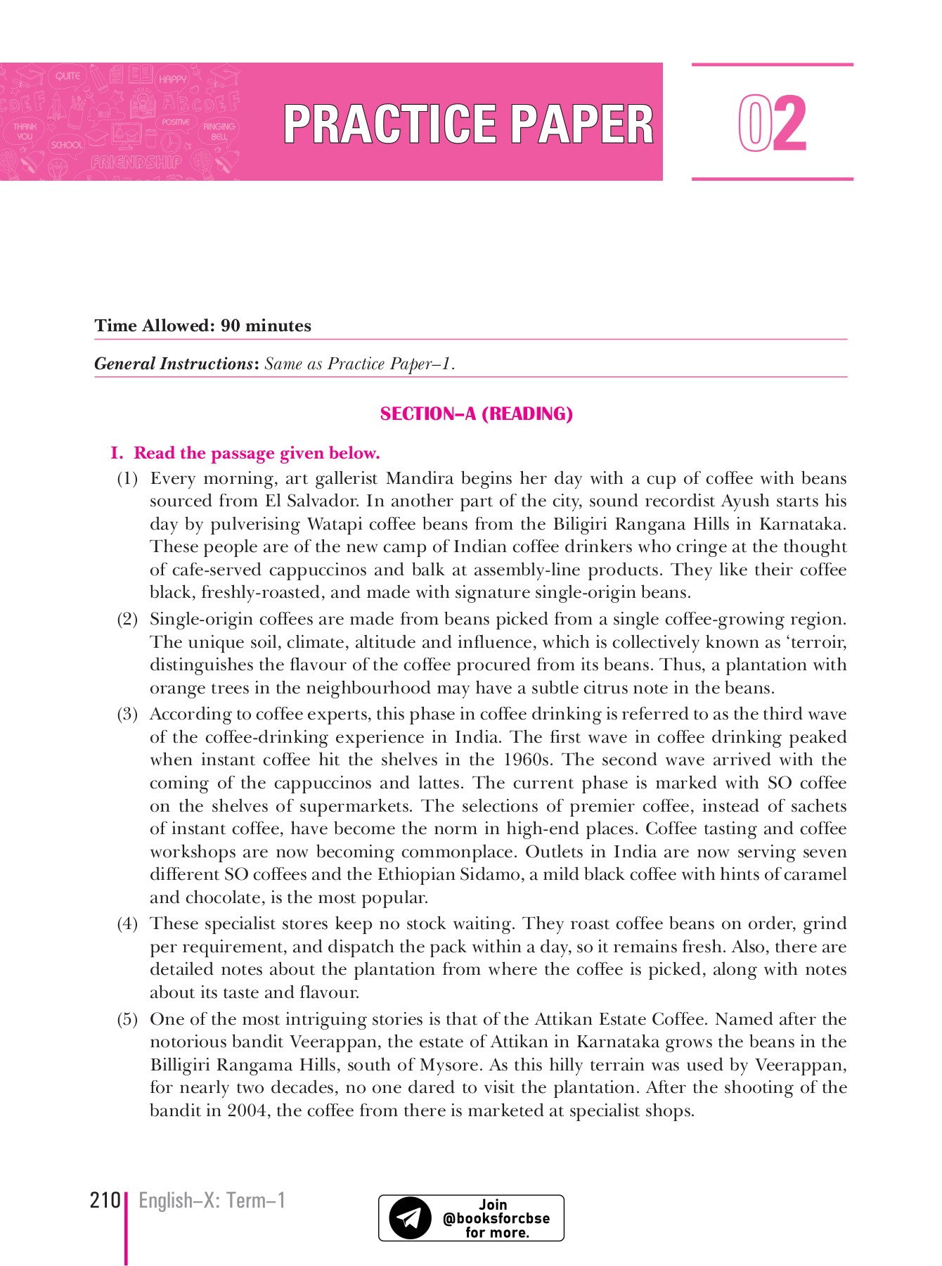 Xam Idea English Standard Class 10 Term 1 MCQ joyjoy9665 Page 213