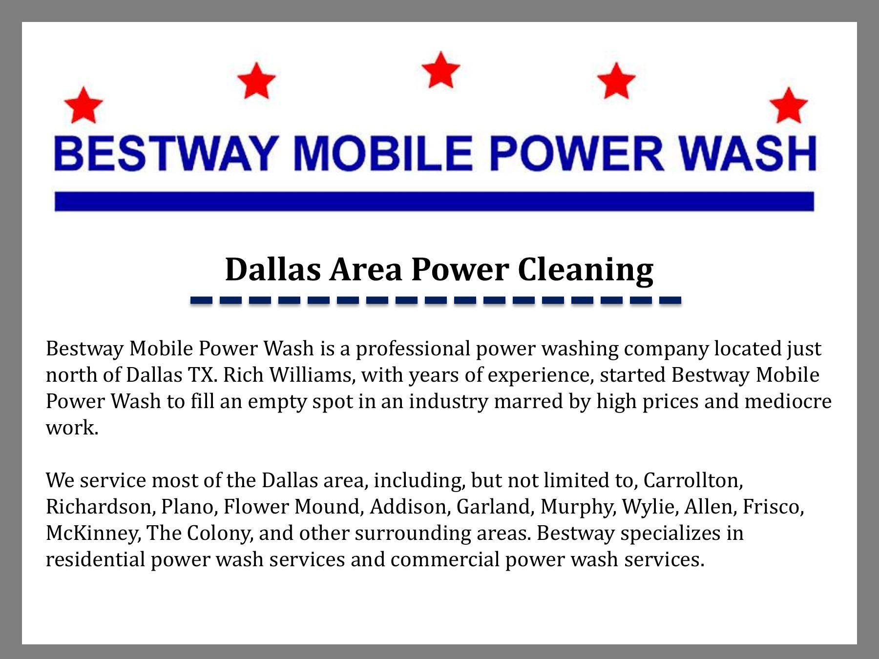 Dallas Area Power Cleaning bestwaymobilepowerwash Page 1 5 Flip PDF Online PubHTML5