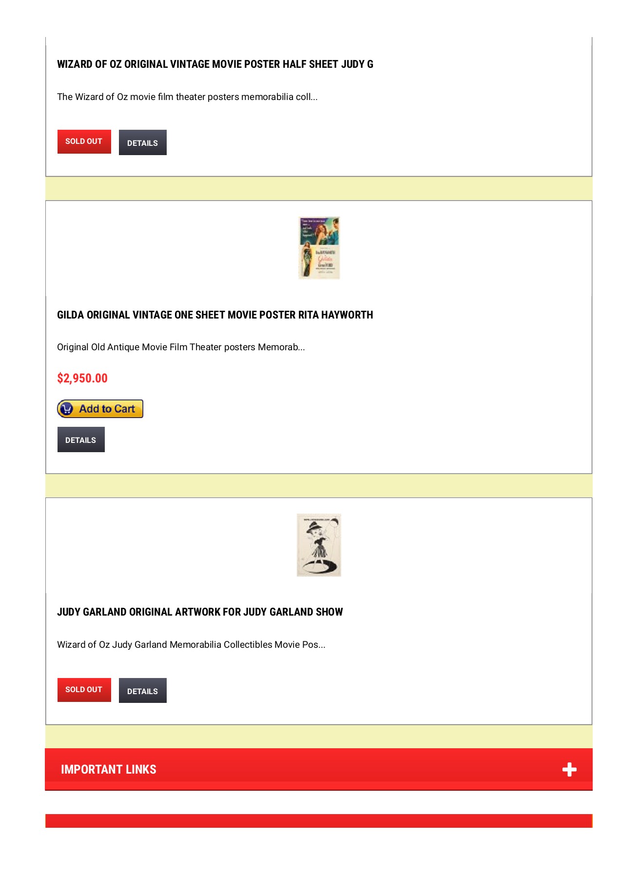 Movie Posters for sale Cv Treasures Page 16 Flip PDF Online