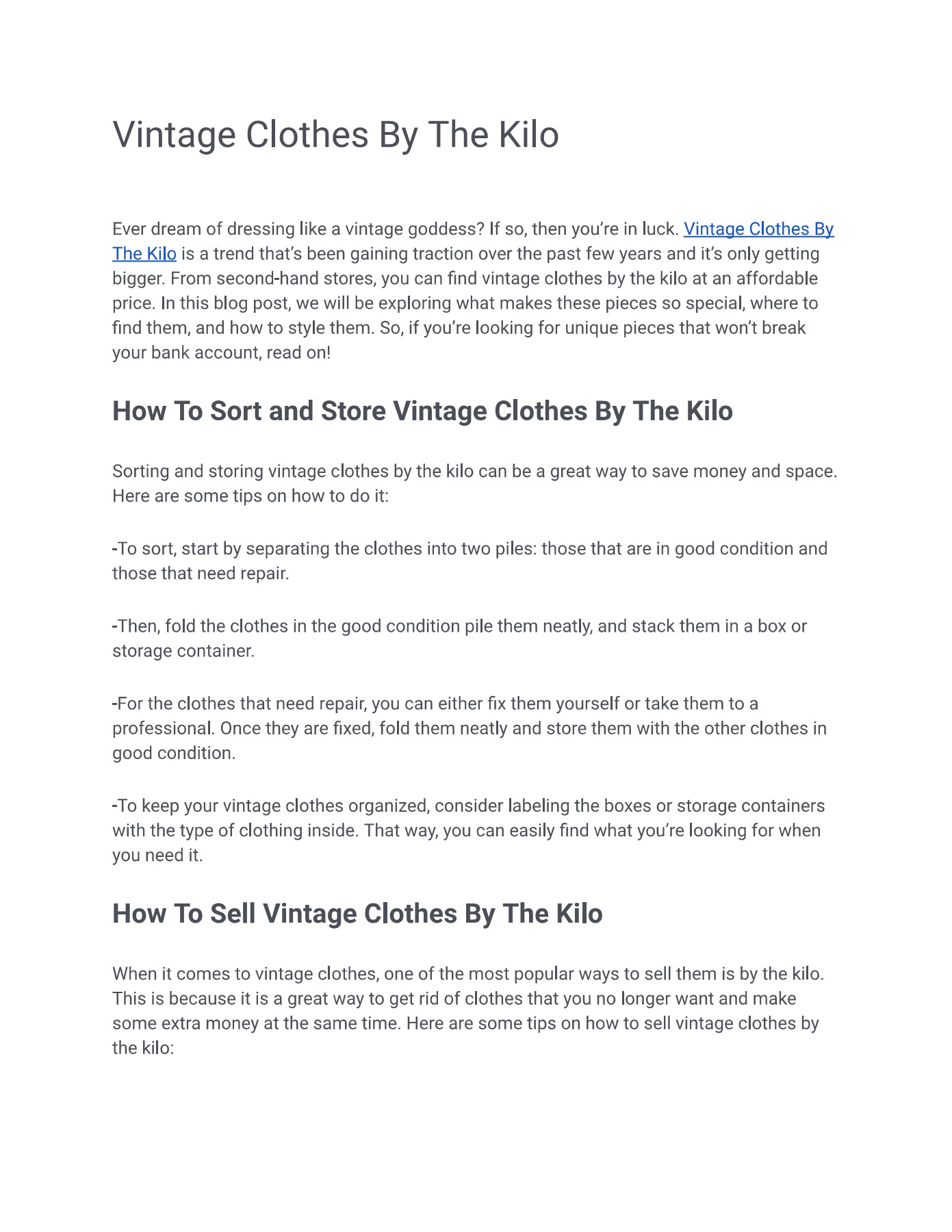 Vintage Clothes By The Kilo Thrift Factory Page 1 2 Flip PDF