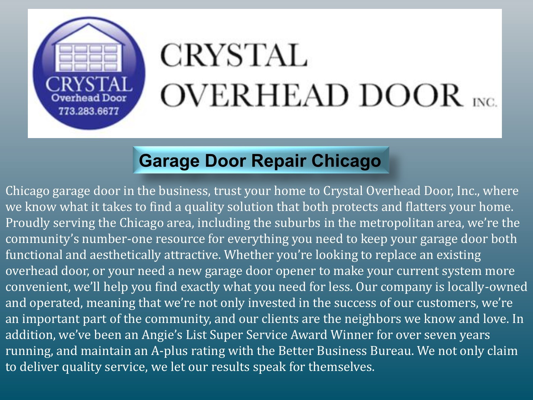 Chicago Garage Door Repair garagedoorchicago Page 1 4 Flip PDF
