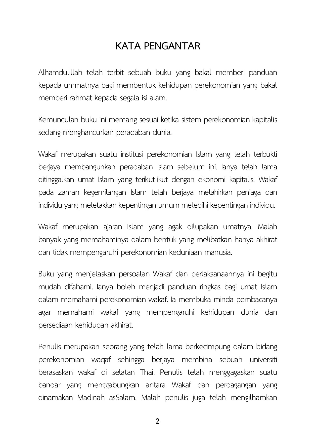 Kelebihan Wakaf Membawa Umat Islam Ke Hadapan The Patriots