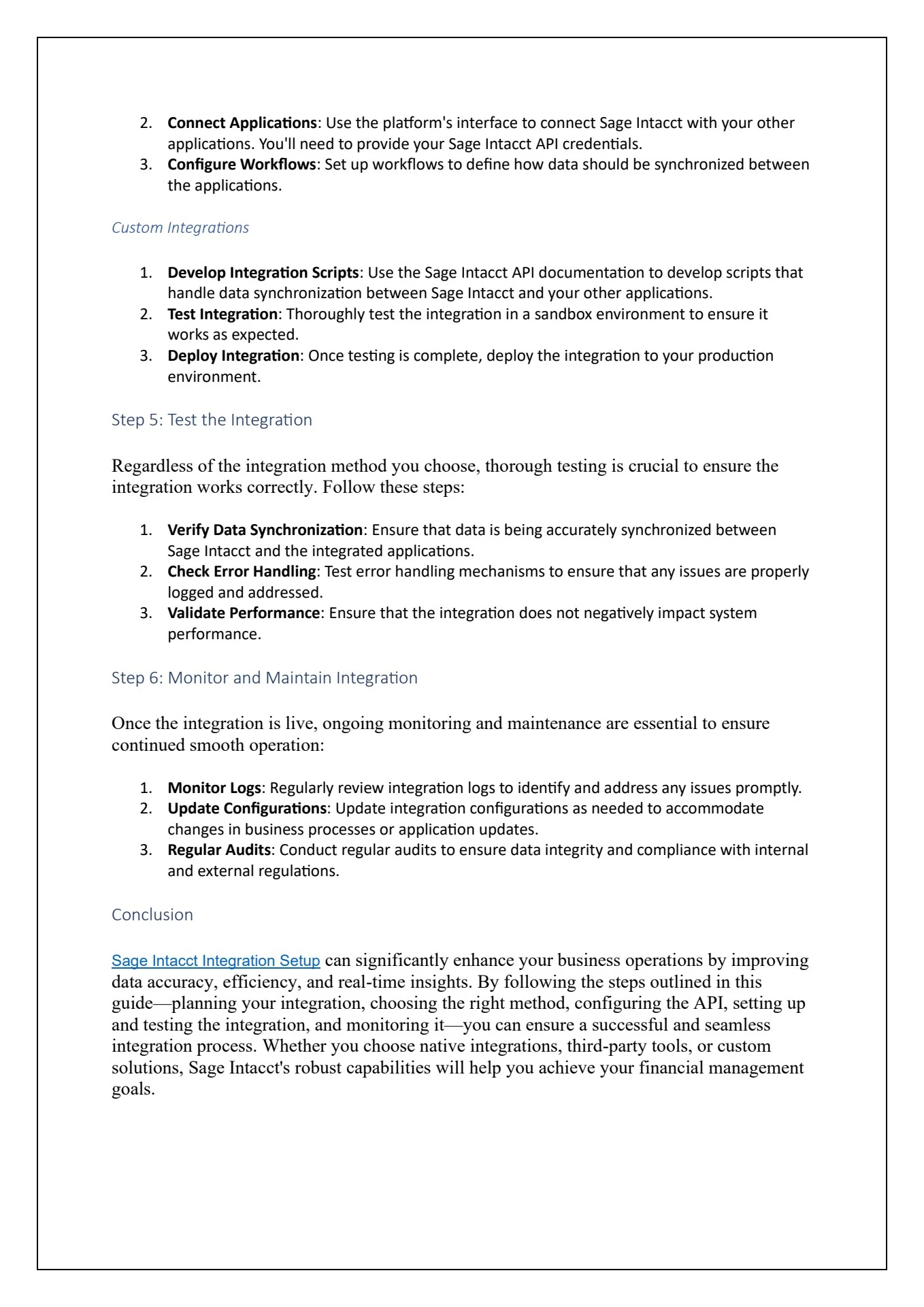 Sage Intacct Integration Setup A Comprehensive Guide
