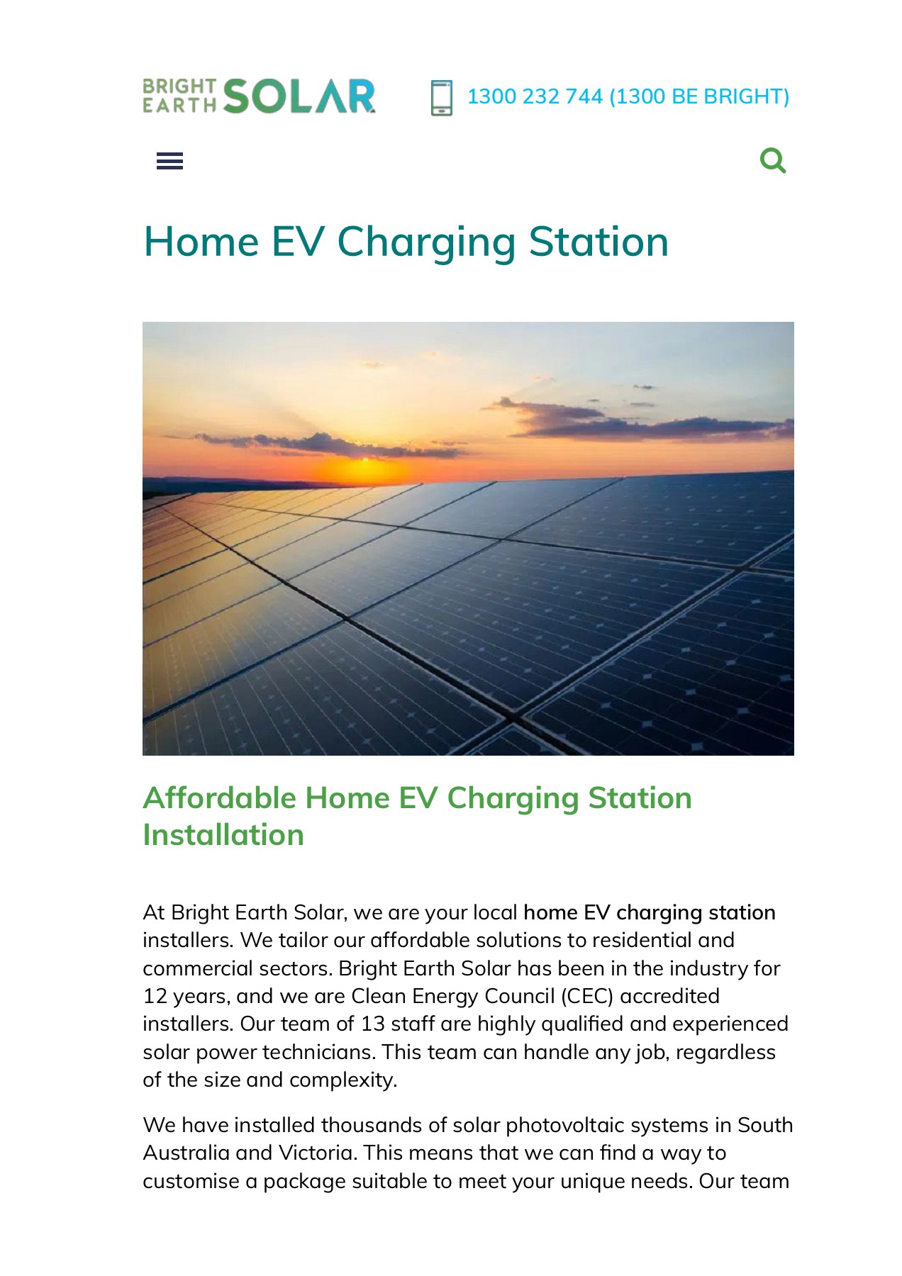 Home EV Charging Station Bright Earth Solar Page 1 7 Flip PDF