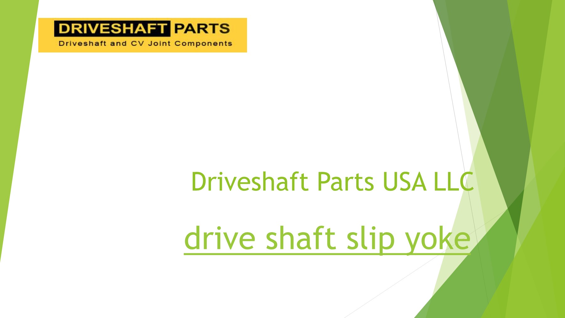 Drive Shaft Slip Yoke driveshaftparts Page 1 3 Flip PDF Online