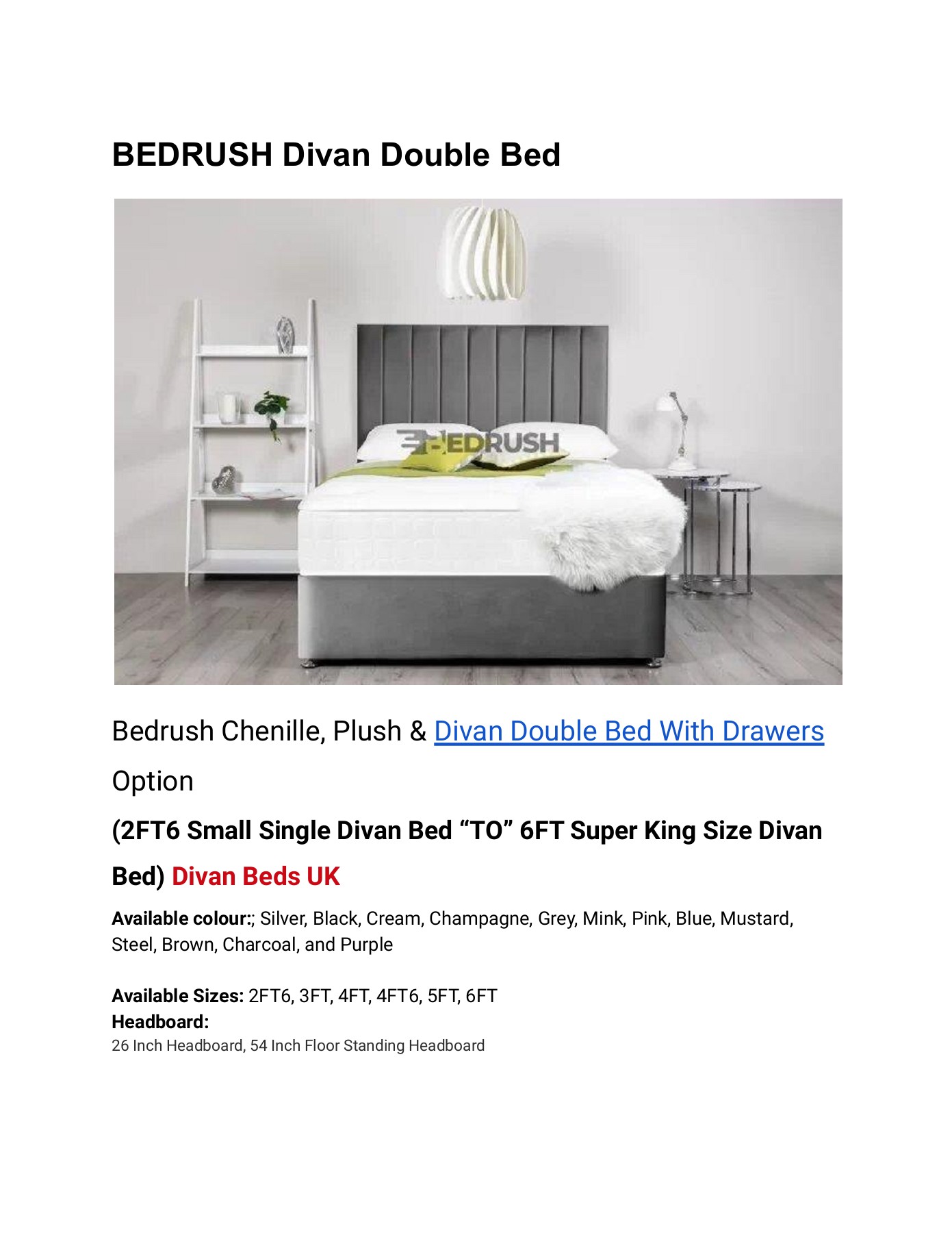 Divan Double Bed Bedrush Divan Beds UK Page 1 3 Flip PDF Online