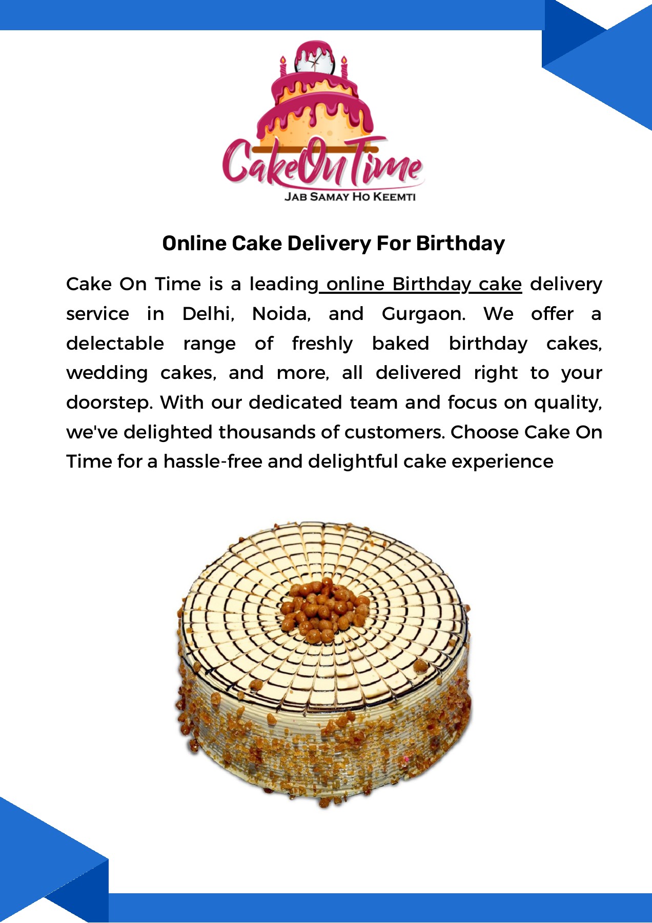 Cake Delivery in Delhi Cake on Time Page 1 2 Flip PDF Online