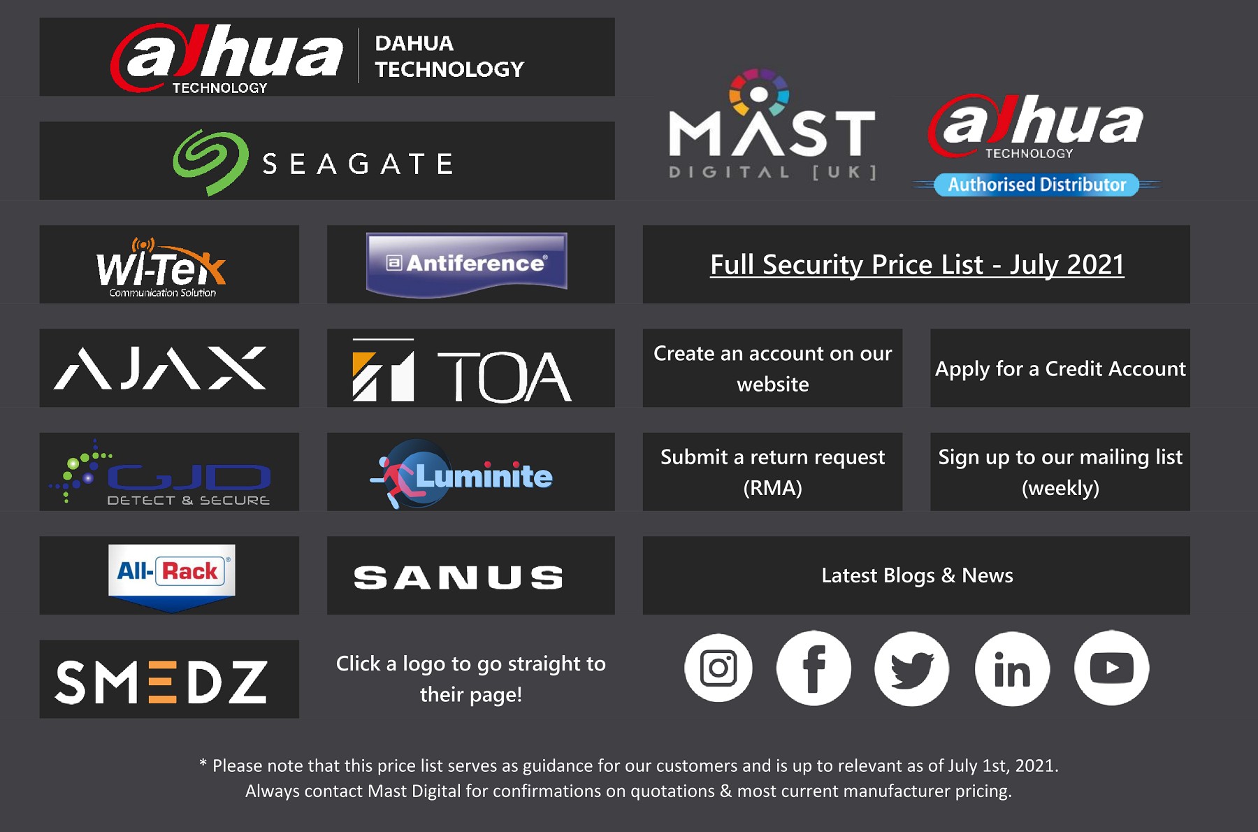 Full Security Price List Mast Digital July 2021 Mast Digital Page