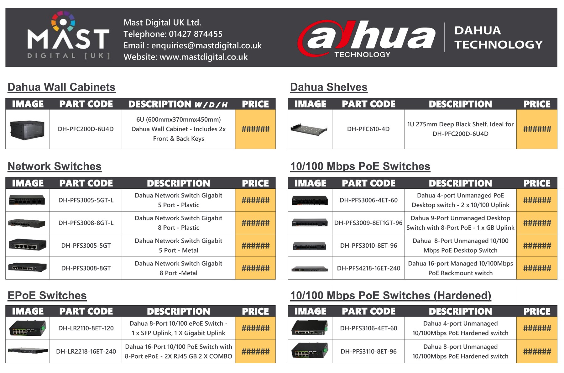 Full Security Price List Mast Digital July 2021 Mast Digital Page
