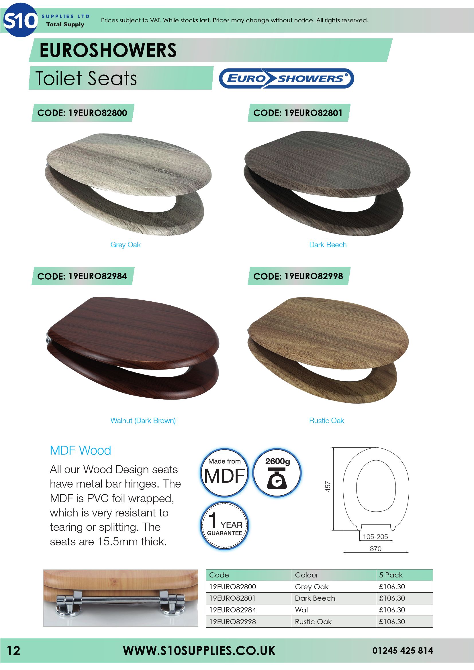 Catalogue Toilet Seat Catalogue 21/22 S10 Supplies Page 12 Flip