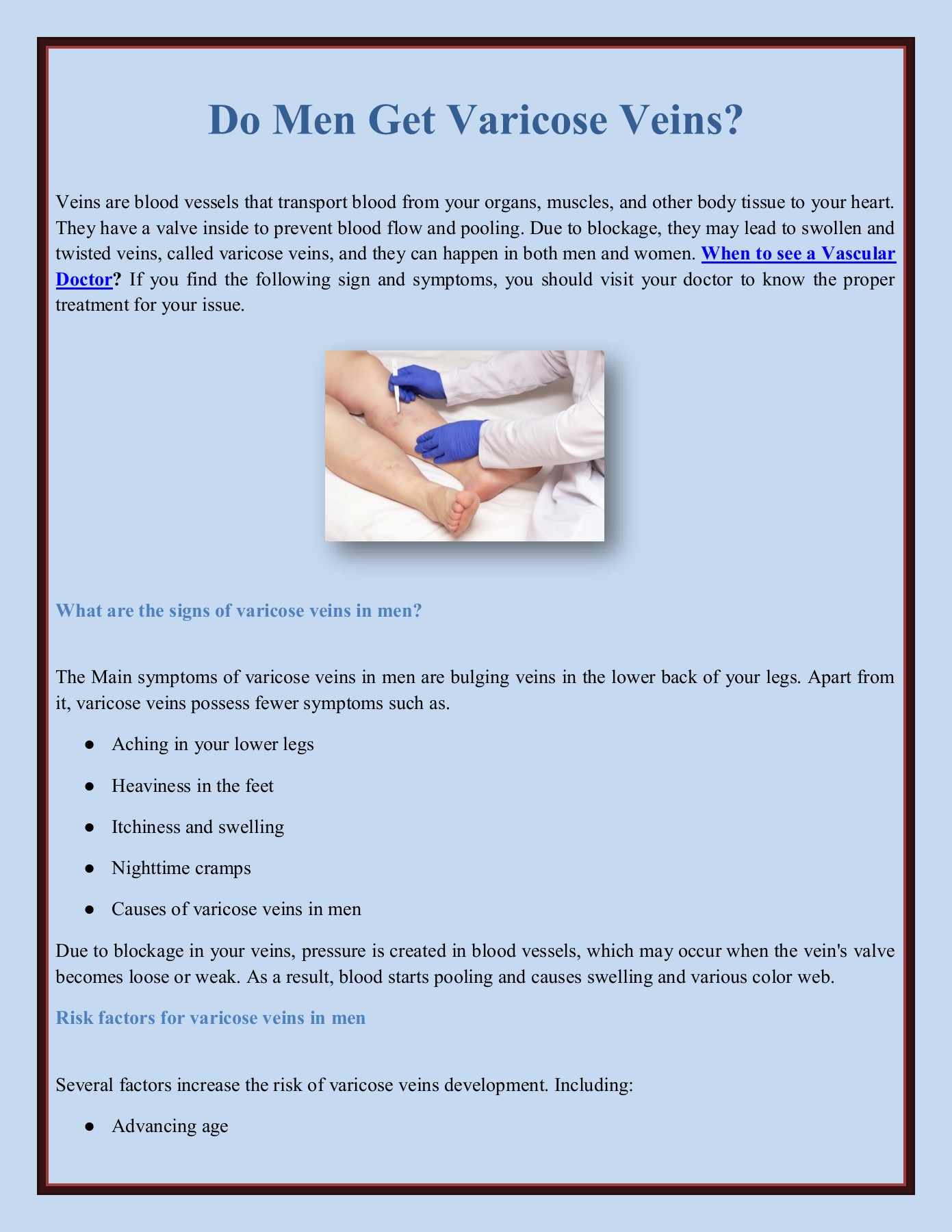 Do Men Get Varicose Veins? Stone Mark Page 1 3 Flip PDF Online