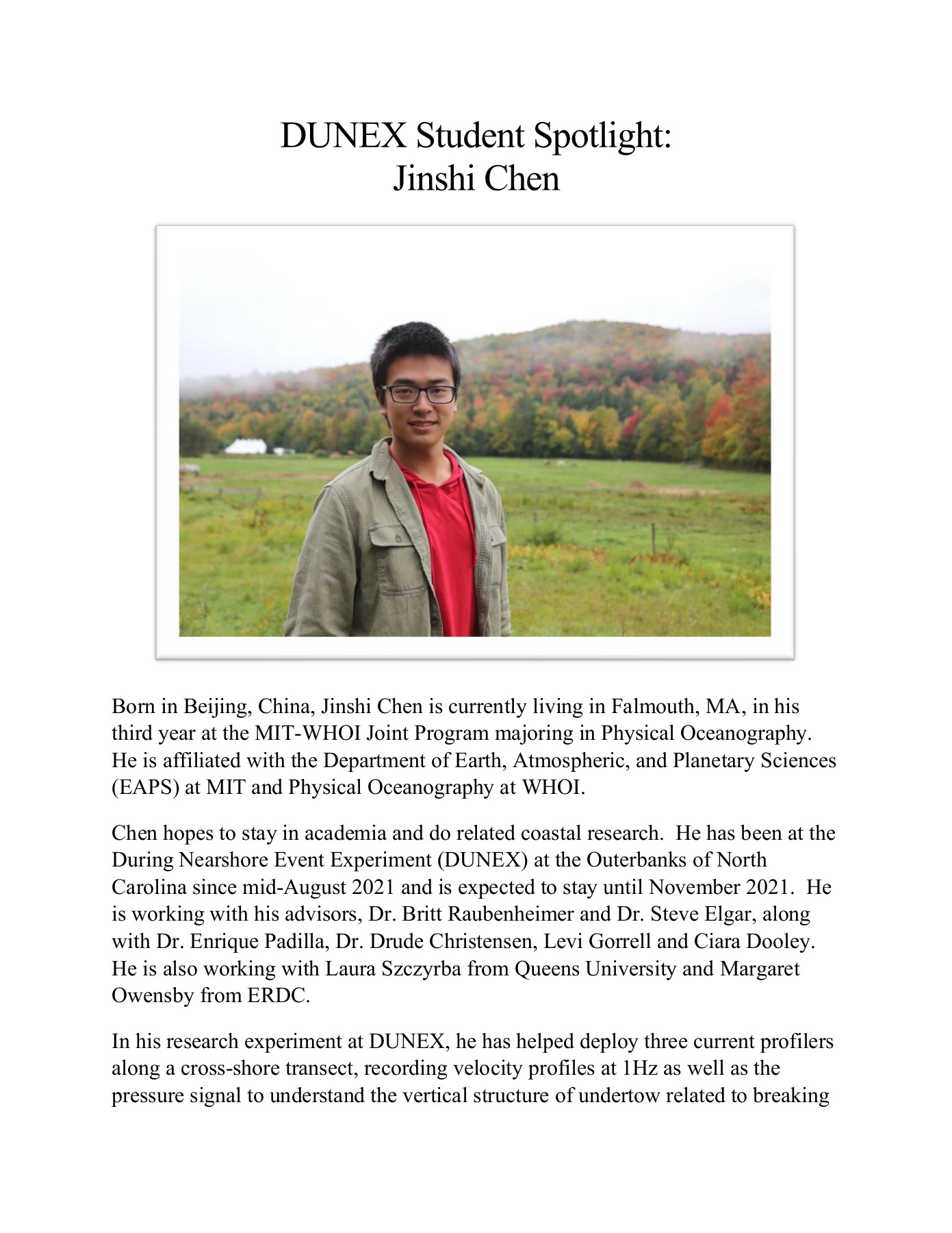 DUNEX Student Spotlight: Jinshi Chen - MC Alagna - Page 1 - 3 | Flip