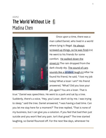 Madina Chen - A World Without Lie
