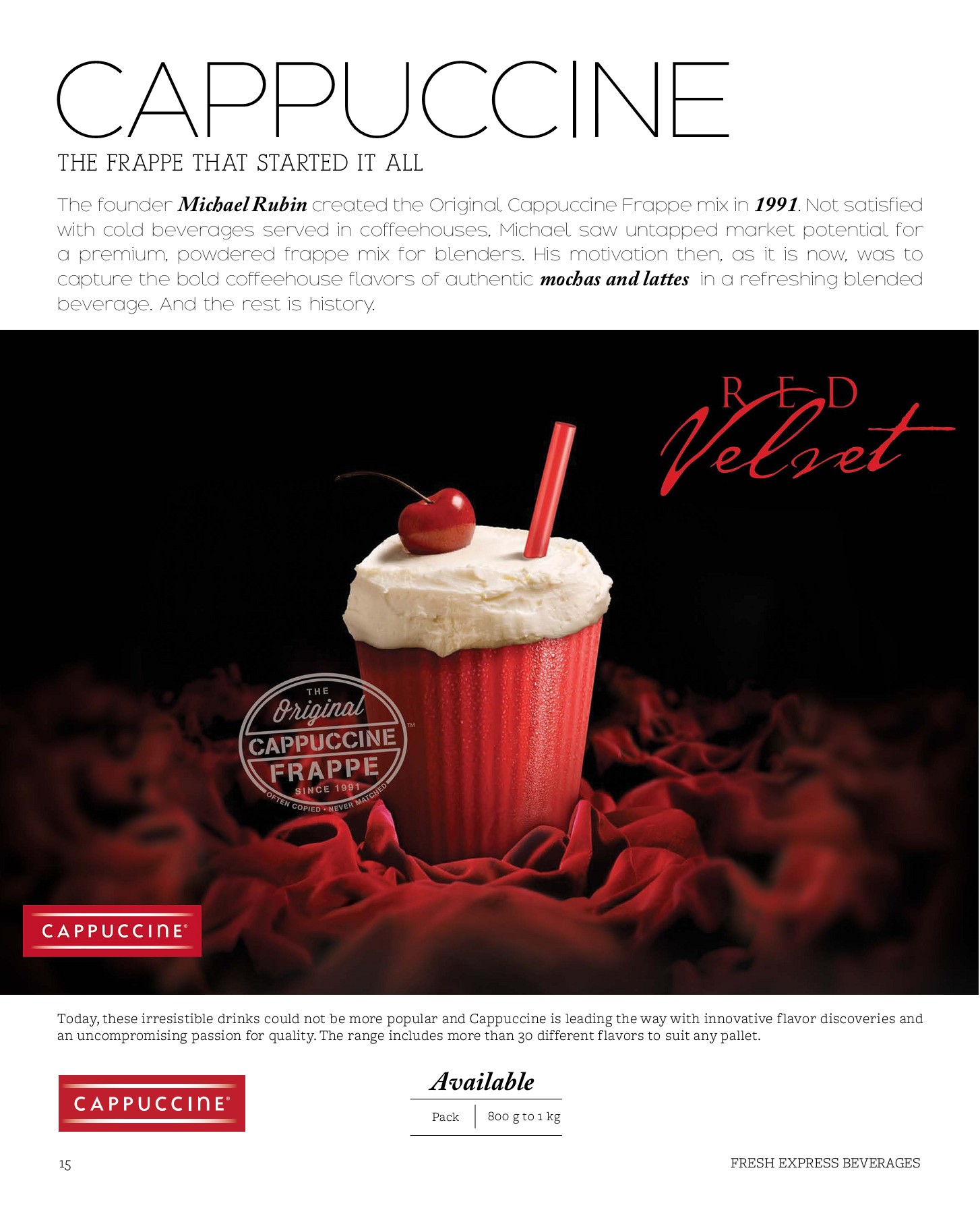 Fresh Express Beverage Catalogue 2021 Page