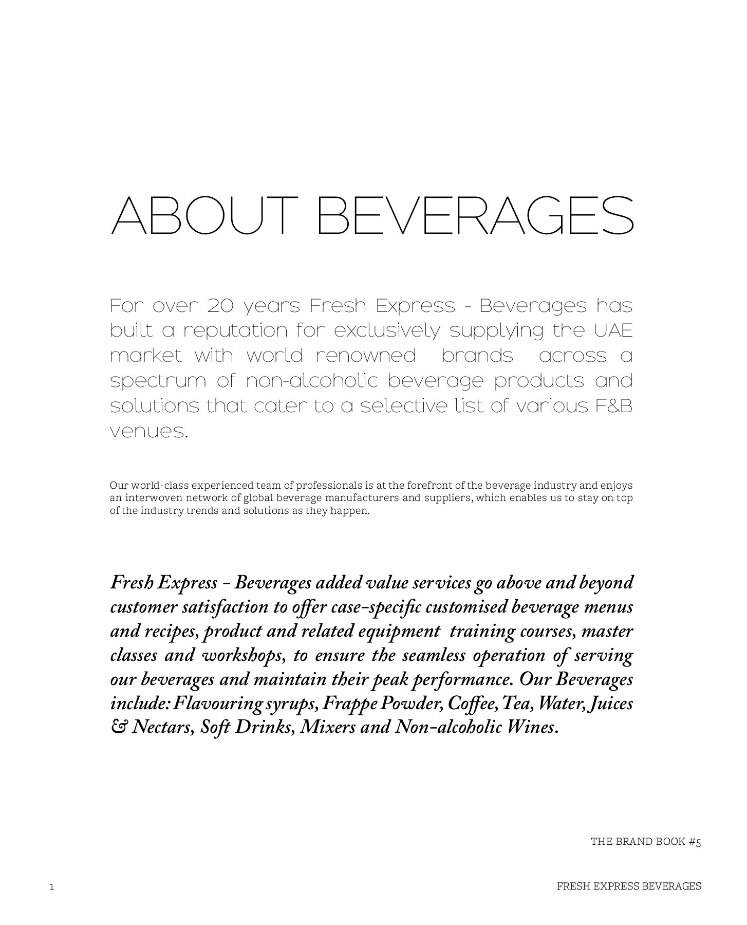Fresh Express Beverage Catalogue 2021 Page