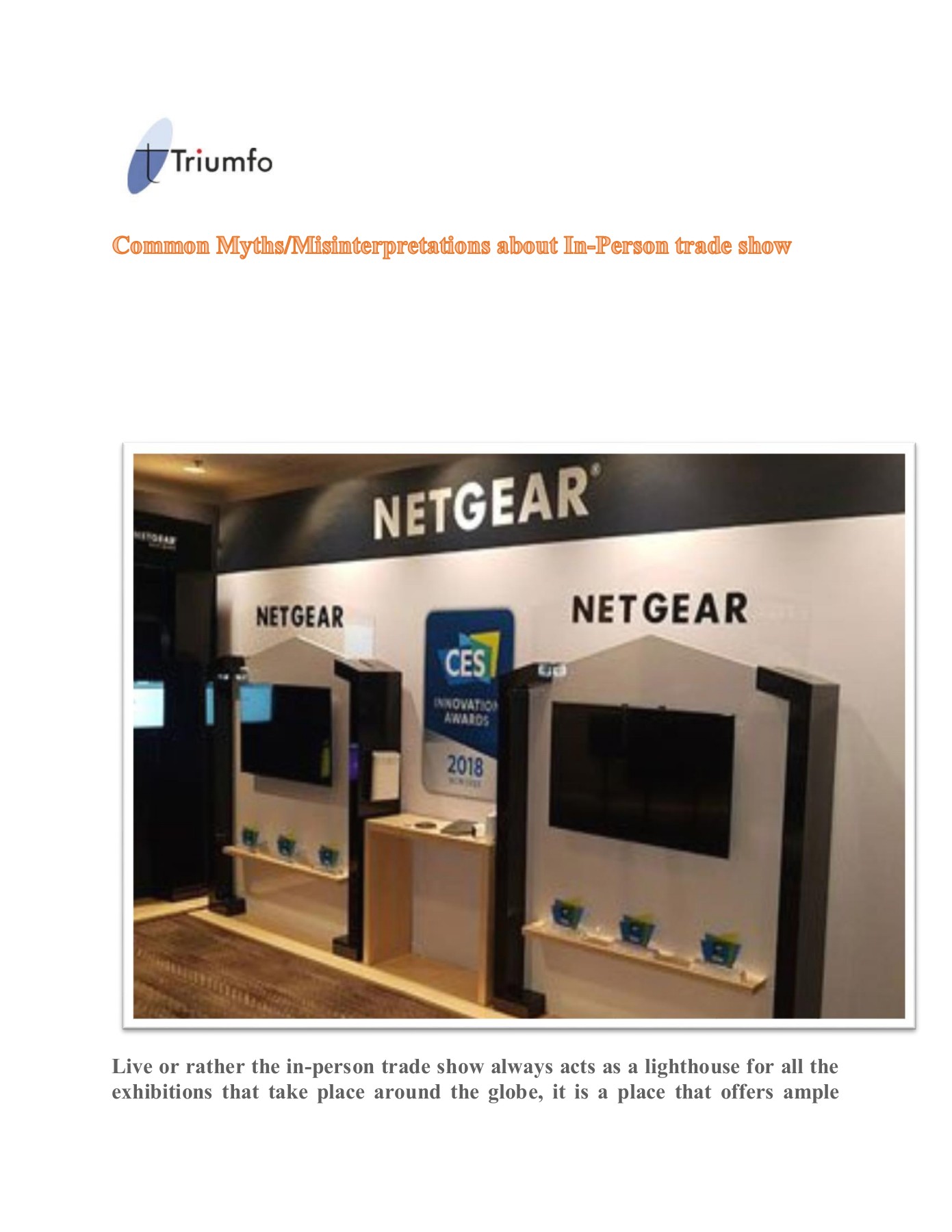 Common Myths Misinterpretations about In Person trade show - triumfoinc 