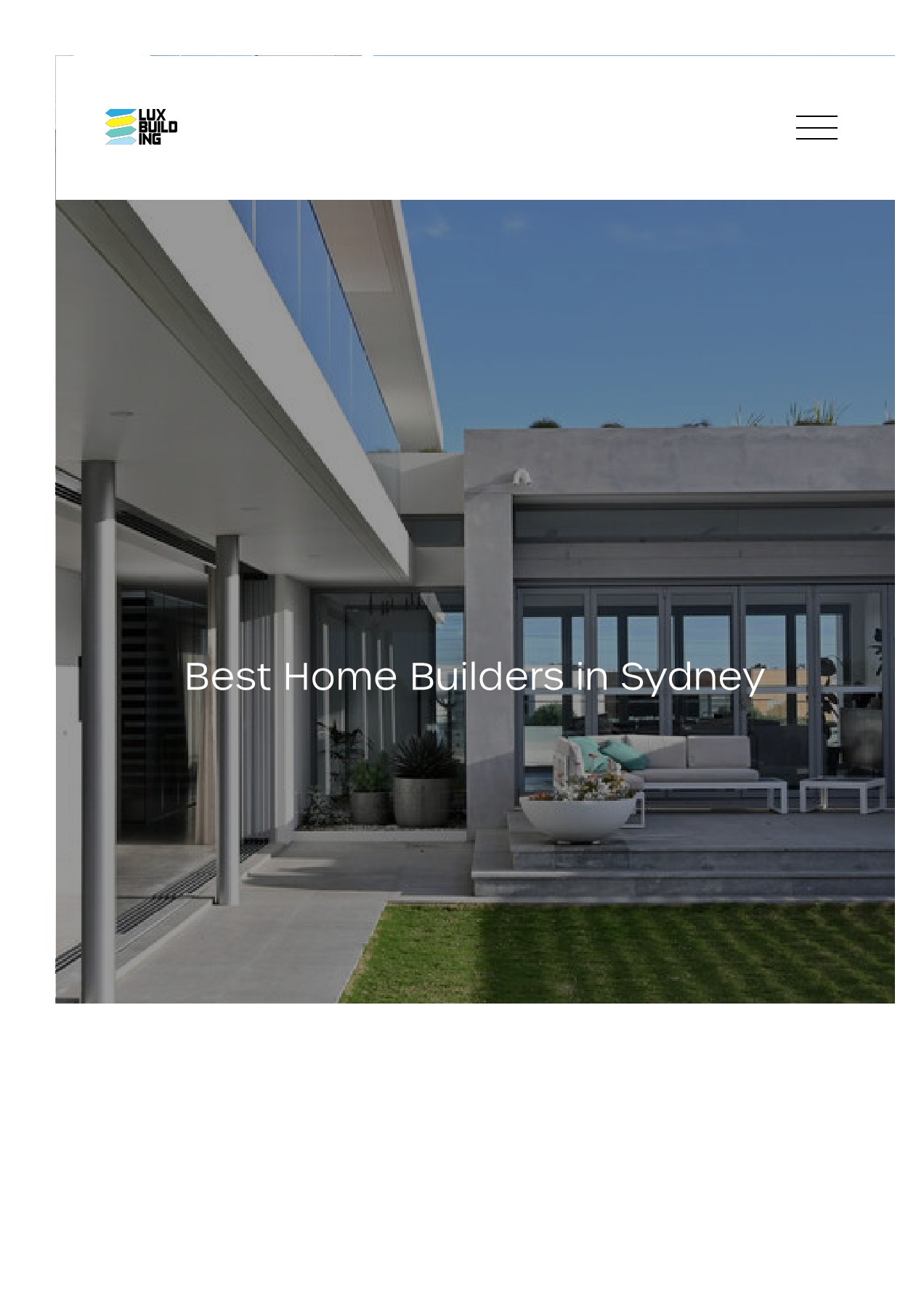 Best Home Builders In Sydney luxbuildingsydney Page 1 0 Flip