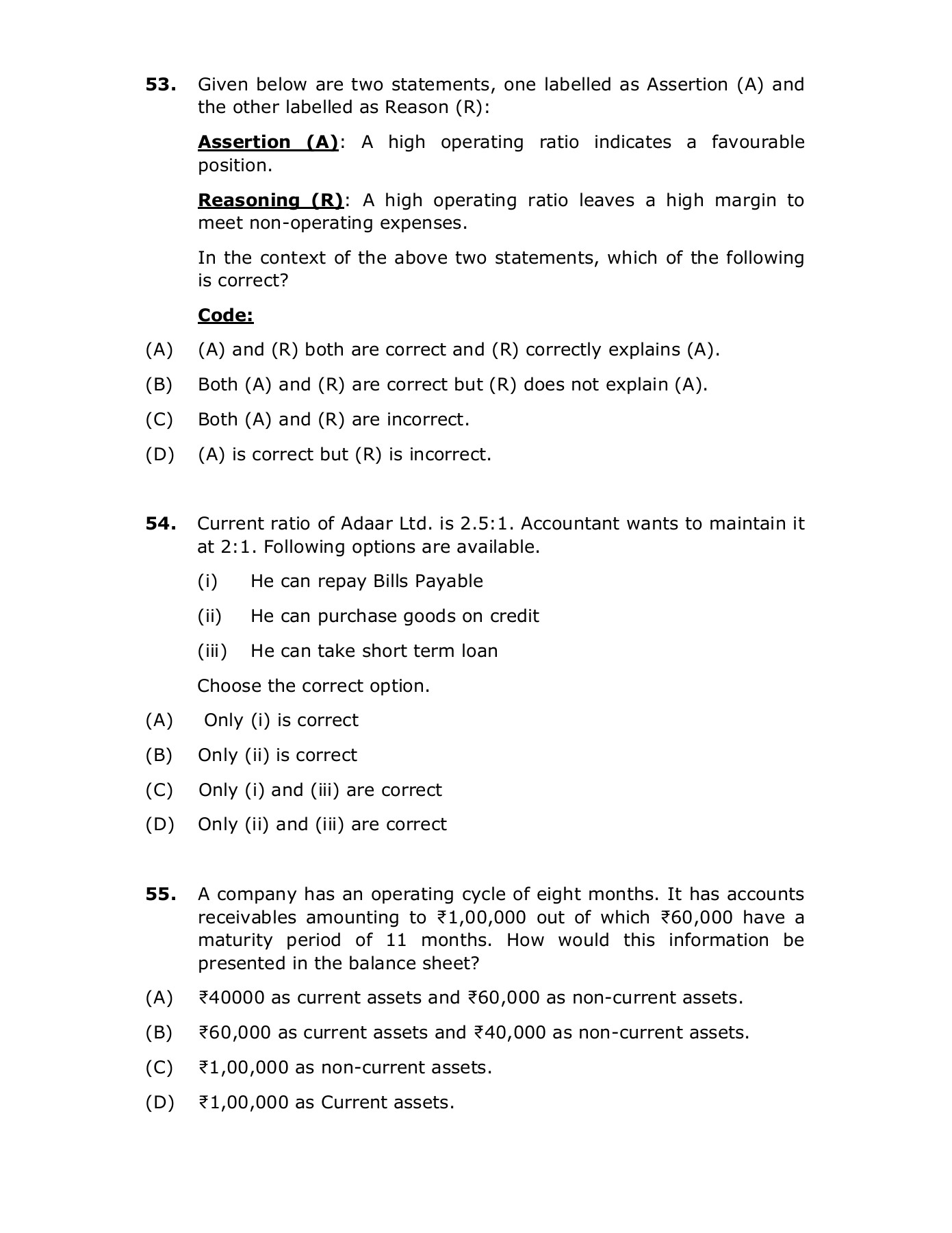 Accountancy CBSE Sample Papers 202122 Class 12 Full Marks Pvt Ltd