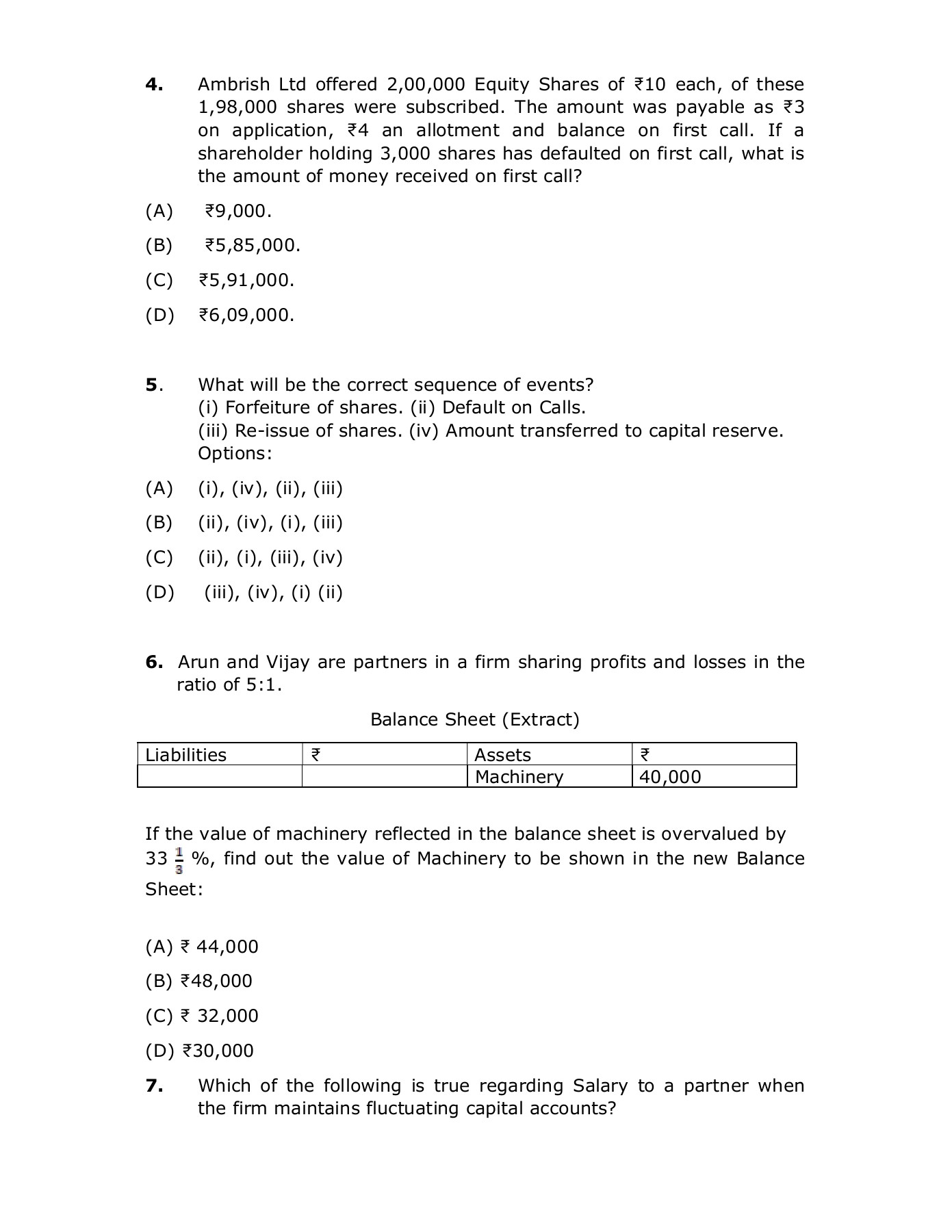 Accountancy CBSE Sample Papers 202122 Class 12 Full Marks Pvt Ltd