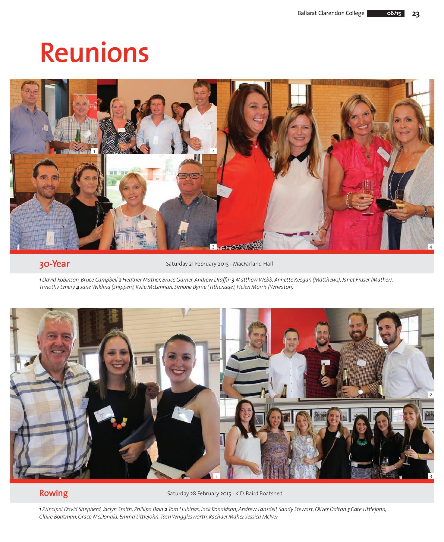 Ringaroo June 2015 Old Collegians News Ballarat Clarendon College