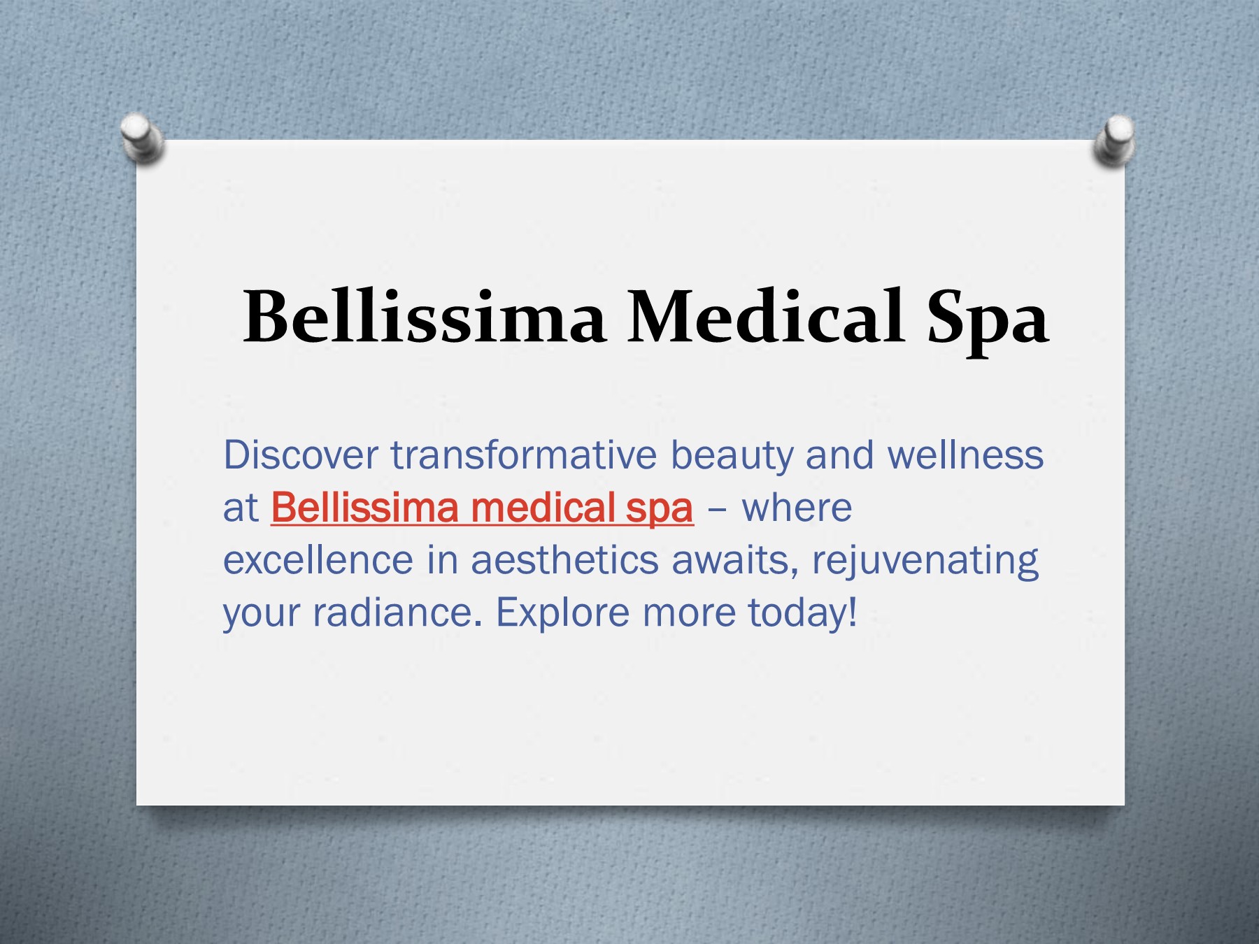 Bellissima Medical Spa Bellisima Med Spa Page 1 5 Flip PDF