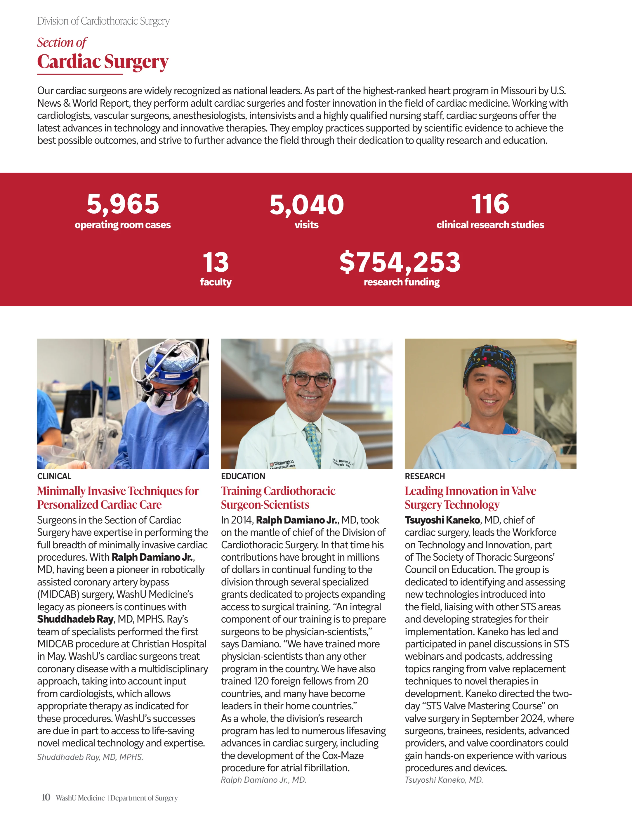 Surgery Report Department of Surgery Annual Report 2024 - Washington University ...