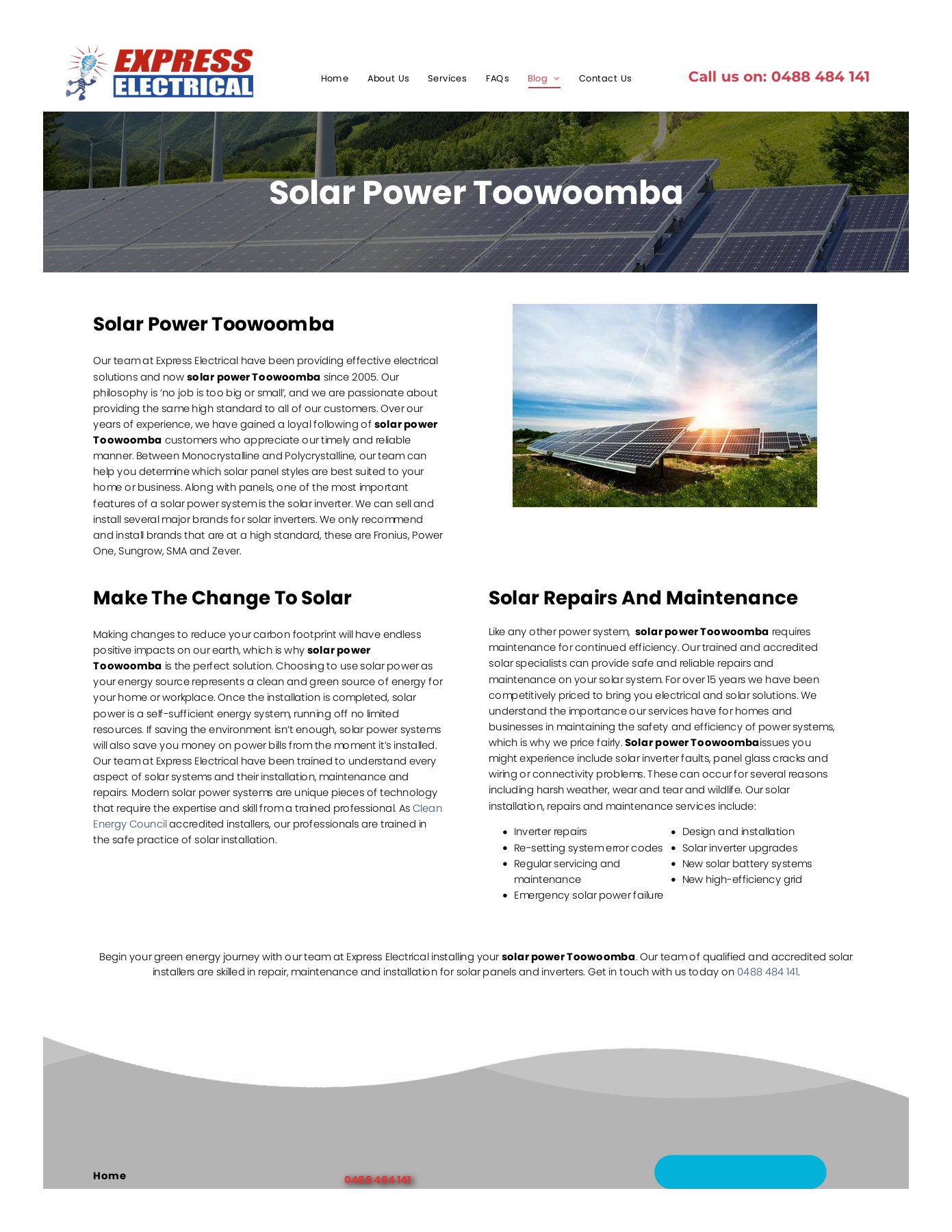 Solar Power Toowoomba Express Electrical Page 1 2 Flip PDF