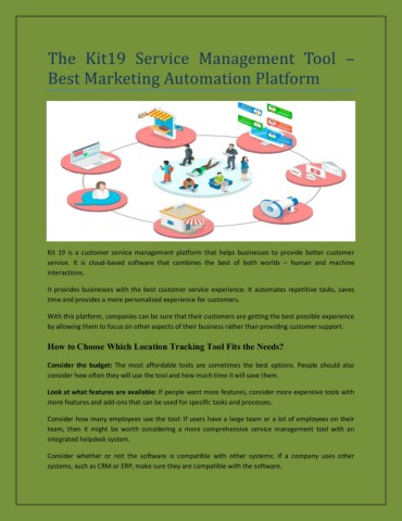 The Kit19 Service Management Tool Best Marketing Automation Platform