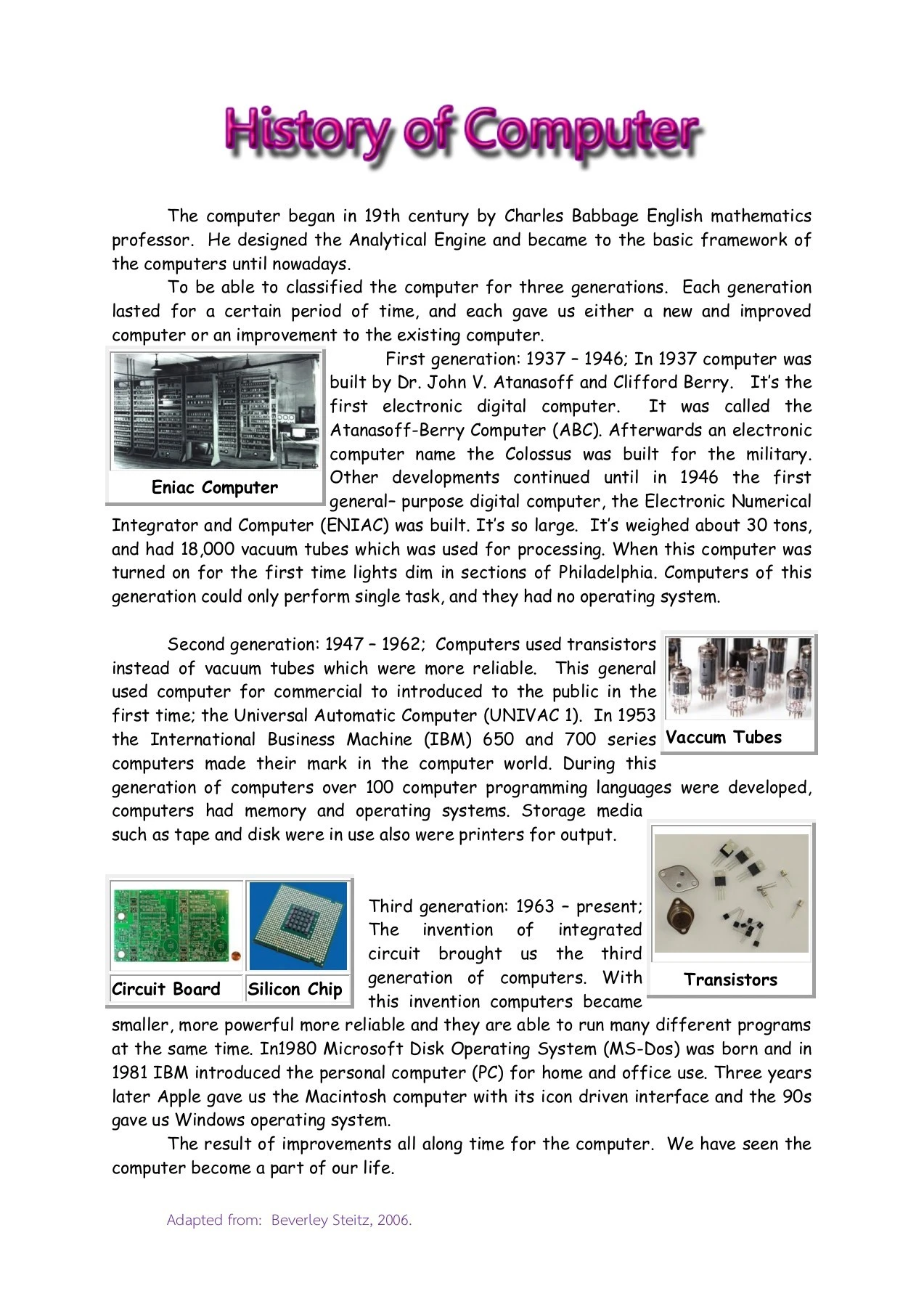 History of Computer - uninaja - Page 1 | Flip PDF Online | PubHTML5