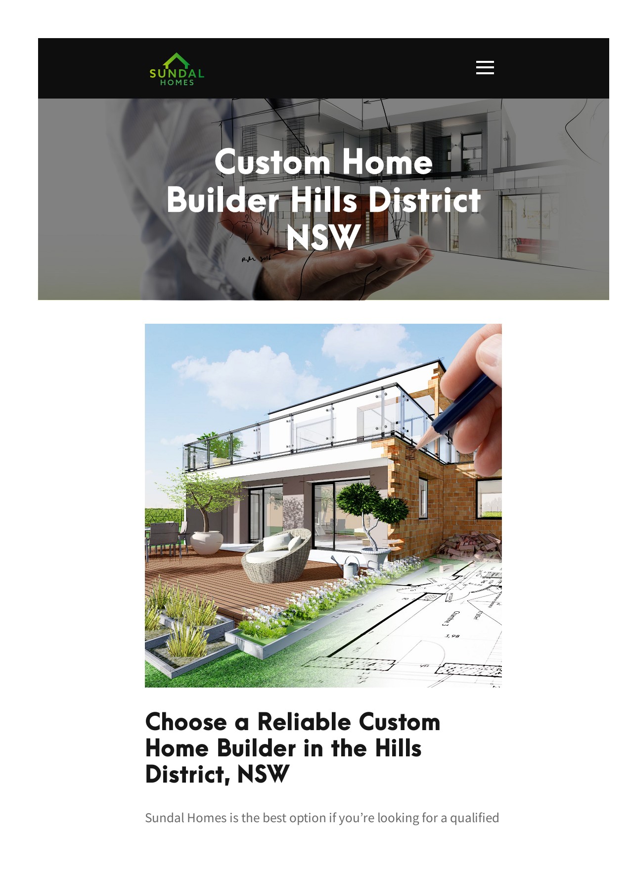 Custom Home Builders Hills District NSW Sundal Homes Page 1 7