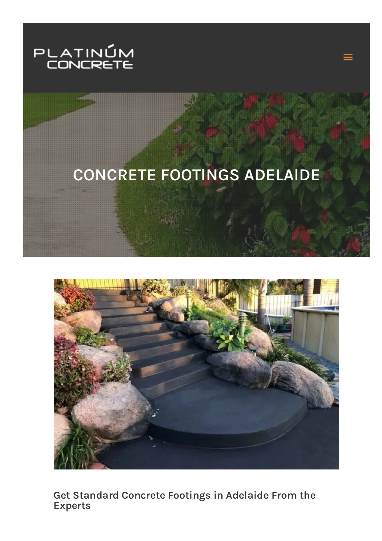 Concrete Footings Adelaide Platinum Concrete Page 1 8 Flip PDF