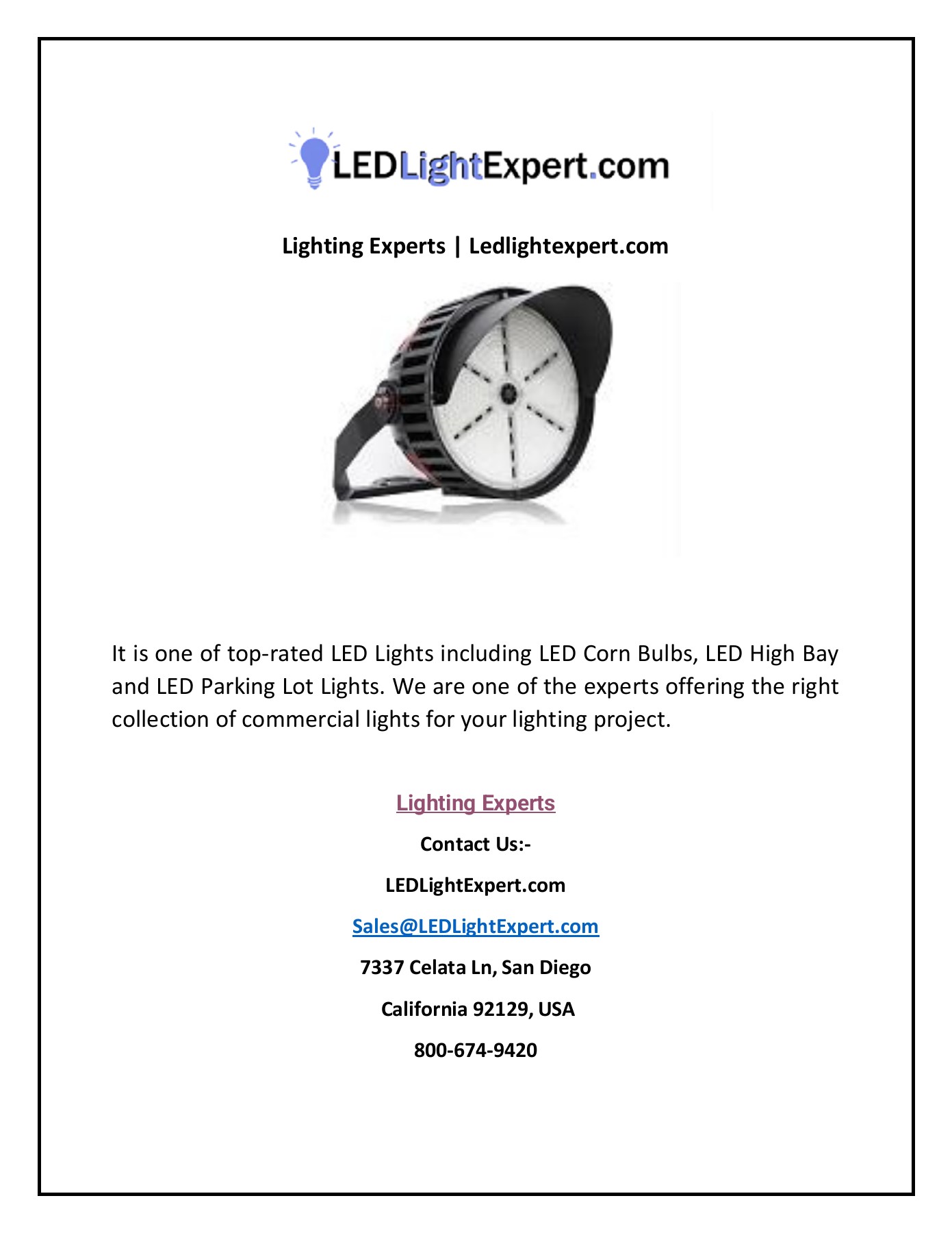 Lighting Experts Sameer mehta Page 1 Flip PDF Online PubHTML5
