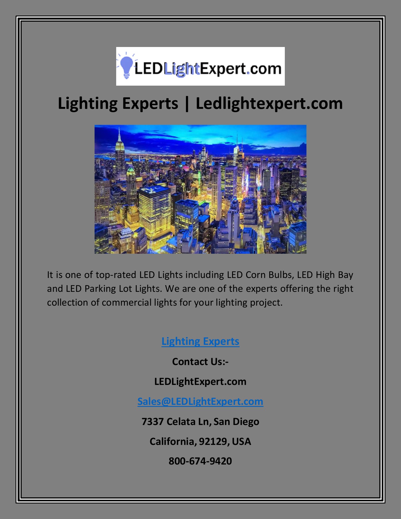 Lighting Experts Sameer mehta Page 1 1 Flip PDF Online PubHTML5