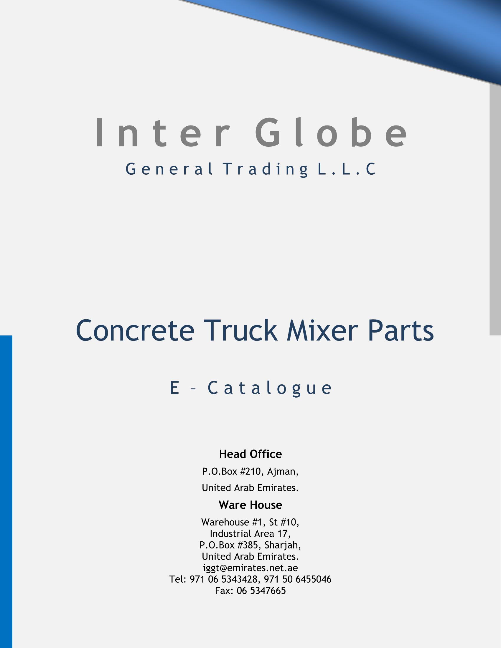 Mixer Truck Parts Digital Catalogue Inter Globe iggtae Page 1