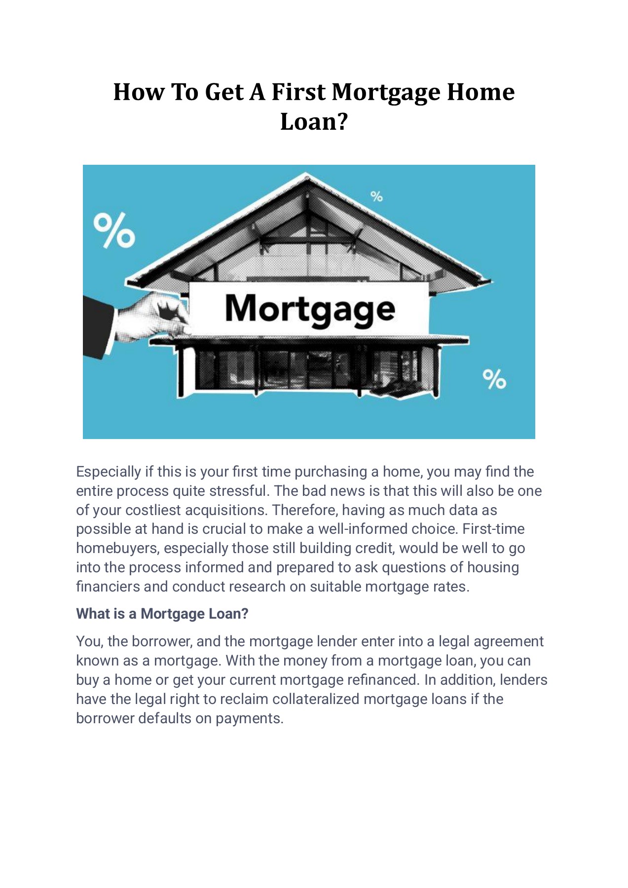 first mortgage home loan - recashloan - Page 1 - 4 | Flip PDF Online