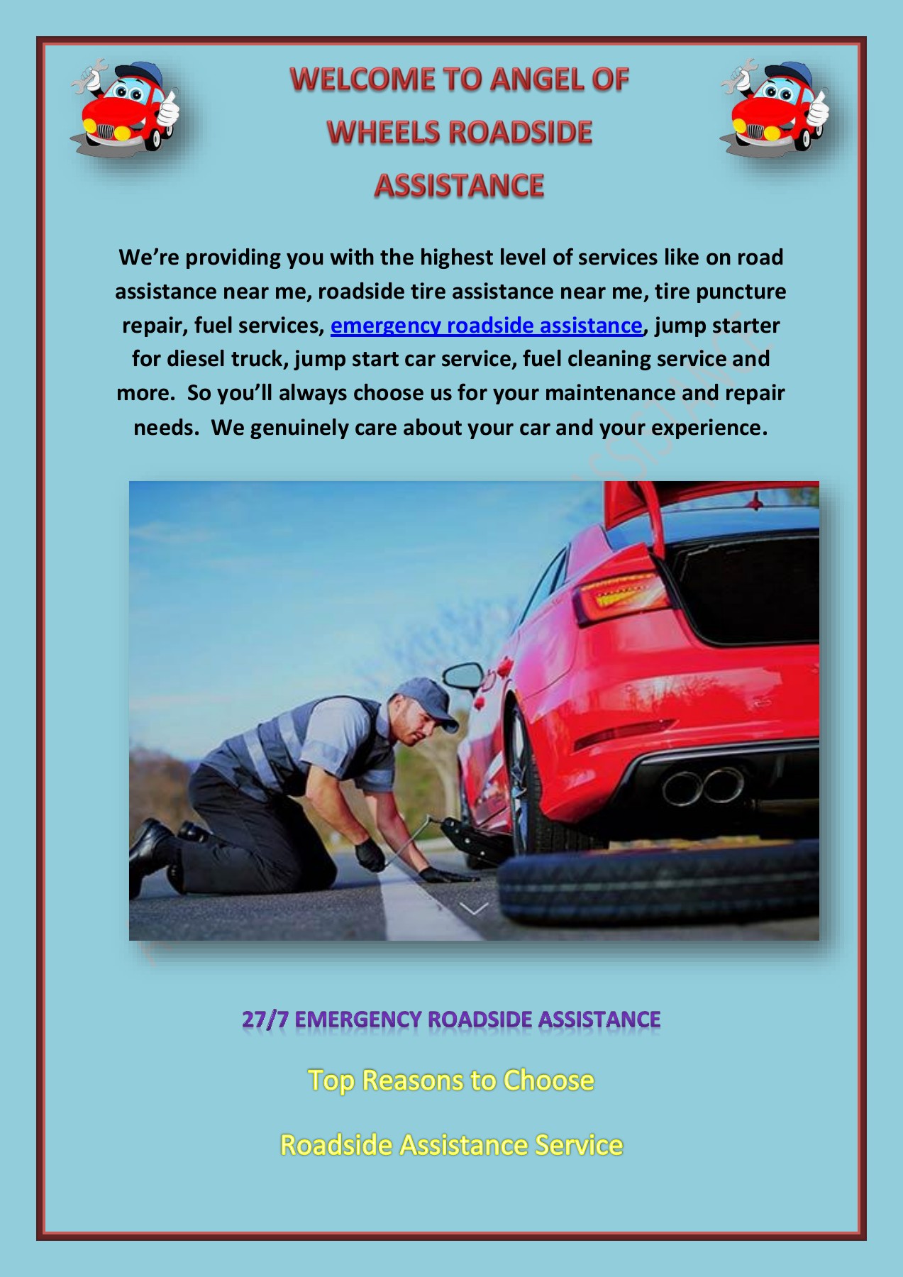 Emergency Roadside Assistance assistanceangelonwheels Page 1 3
