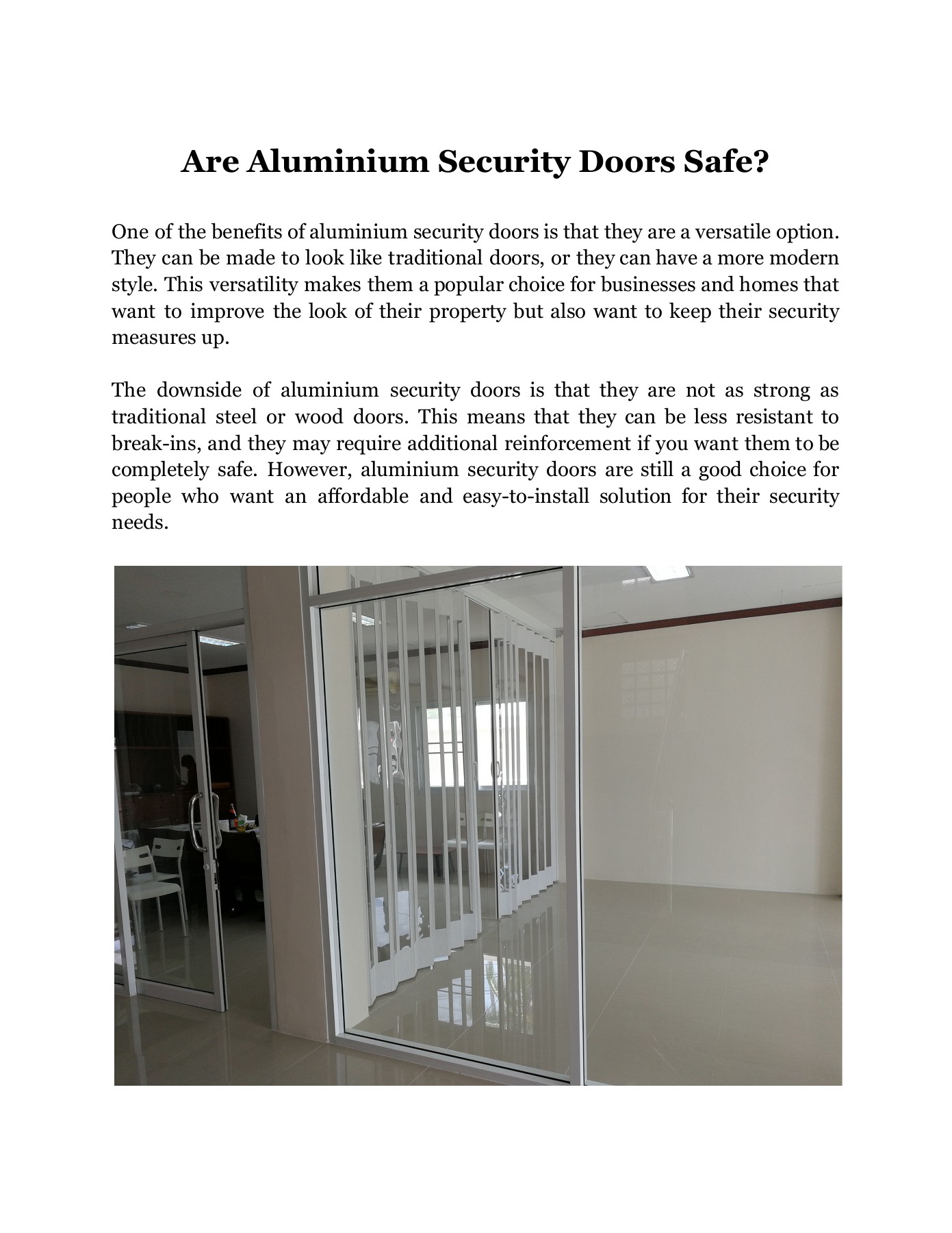 Are Aluminium Security Doors Safe rron5489 Page 1 3 Flip PDF