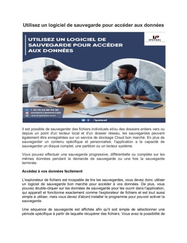 IlestpossibledesauvegarderdesfichiersindividuelsetoudesdossiersentiersversoudepuisunpointdunlecteurlocaletdundossierréseaulessauvegardespeuventégalementêtreenregistréessurunservicedestockageCloudbonmarchéEnplusdesauvegarderuncontenuspécifiqueetpersonnalisélapplicationalacapacitédesauvegarderundisquecompletunepartitionouunlecteursystème

httpswwwipsteelcom